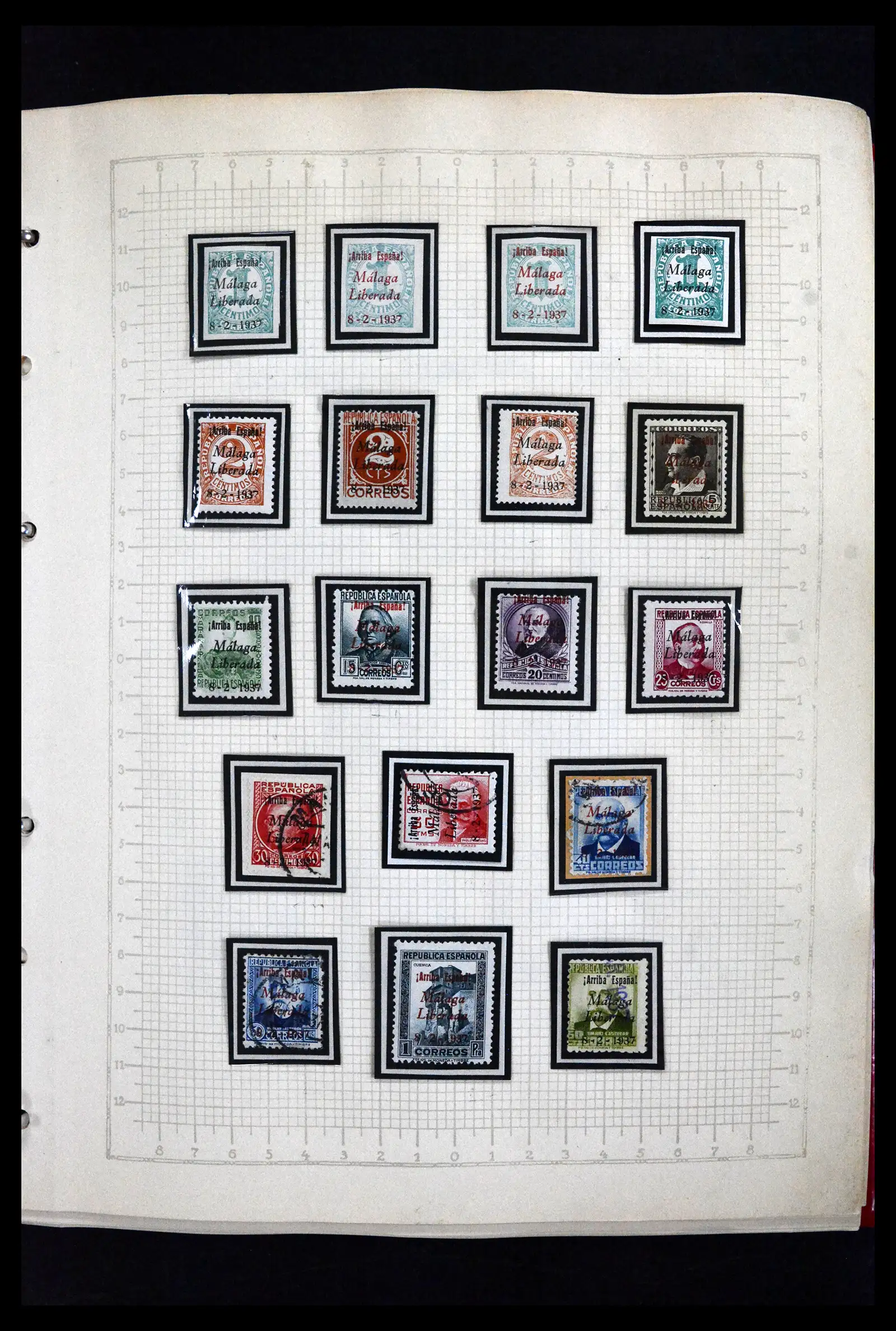 41850 0003 - Postzegelverzameling 41850 Spanje burgeroorlog 1936-1939.