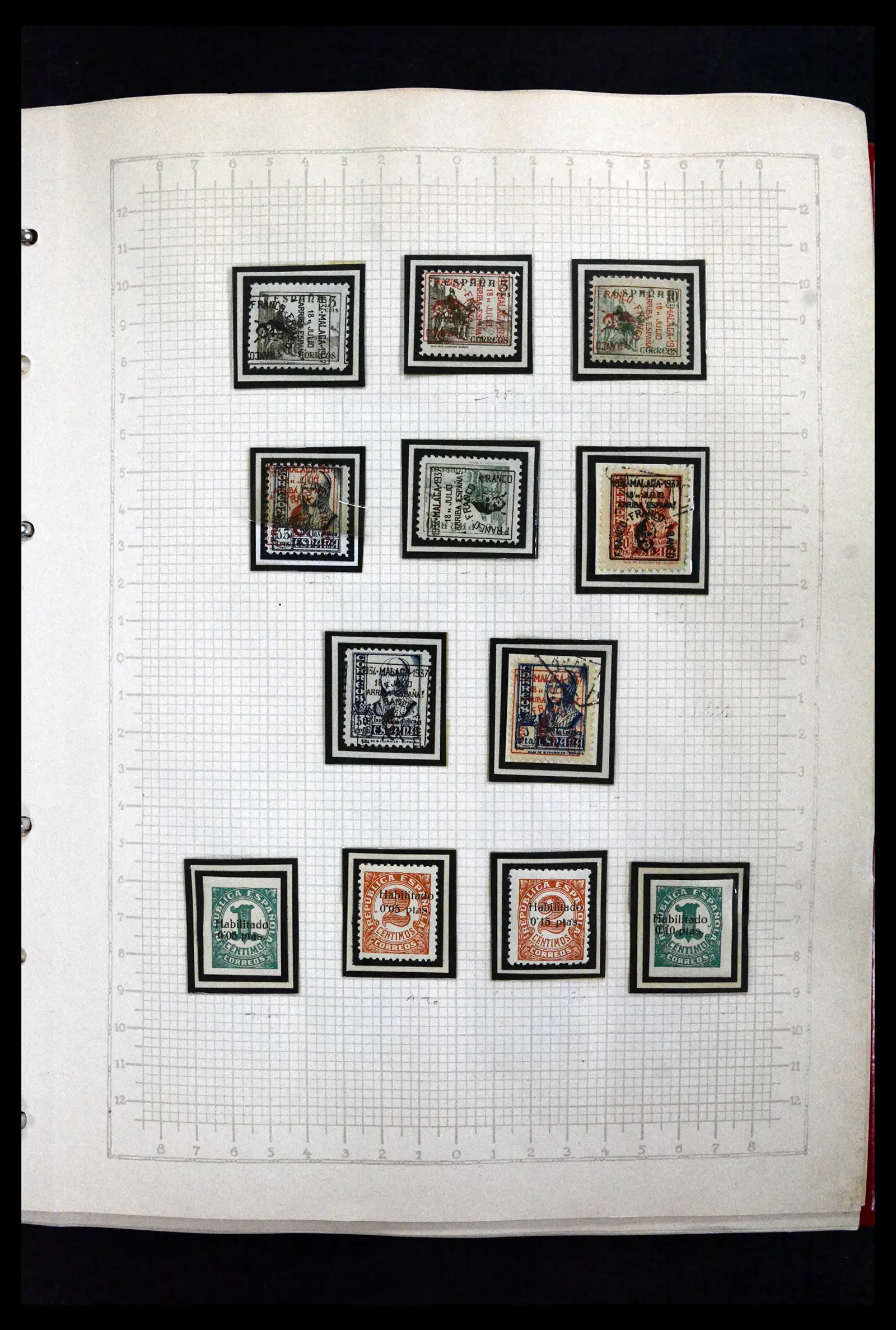 41850 0004 - Postzegelverzameling 41850 Spanje burgeroorlog 1936-1939.