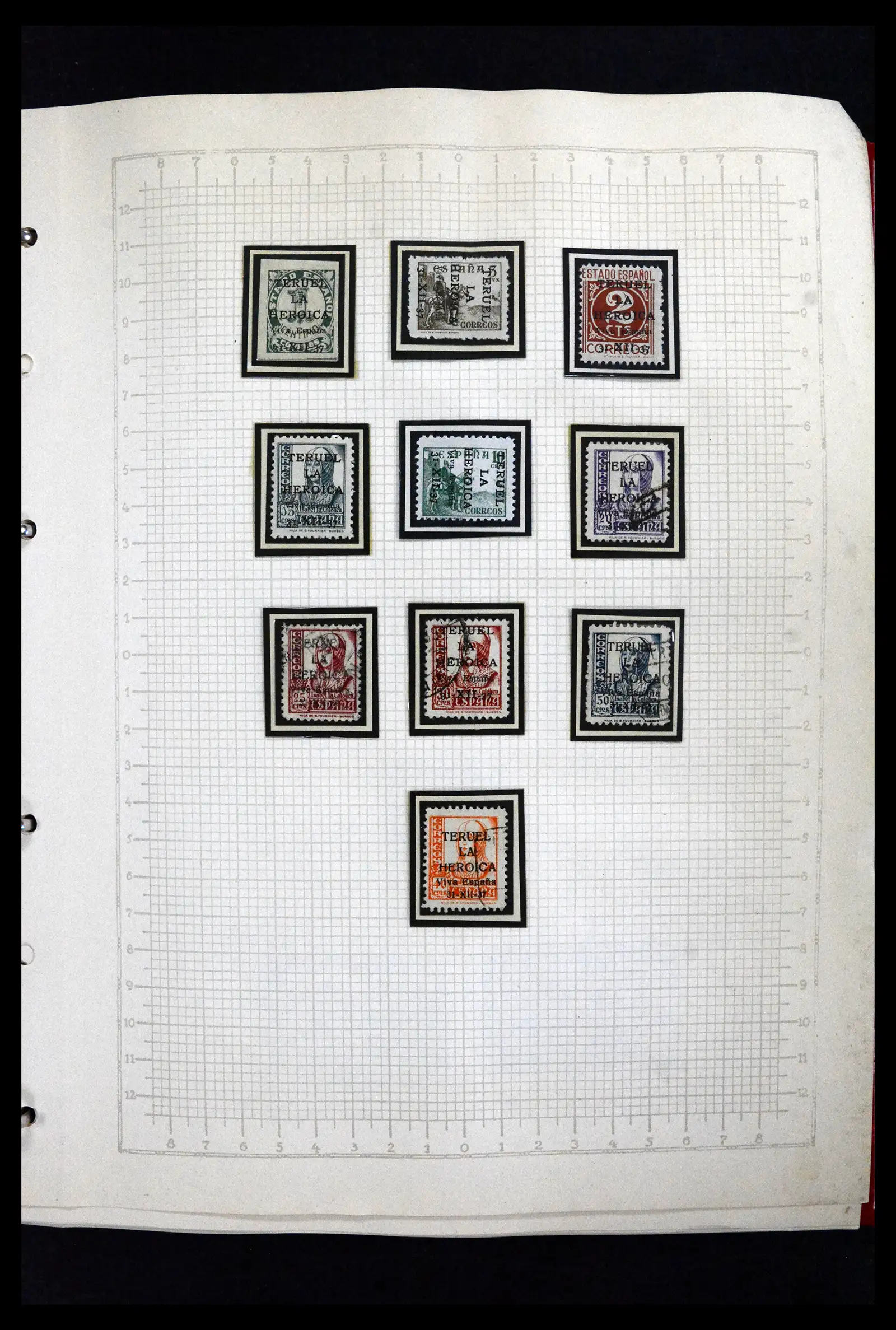 41850 0006 - Postzegelverzameling 41850 Spanje burgeroorlog 1936-1939.