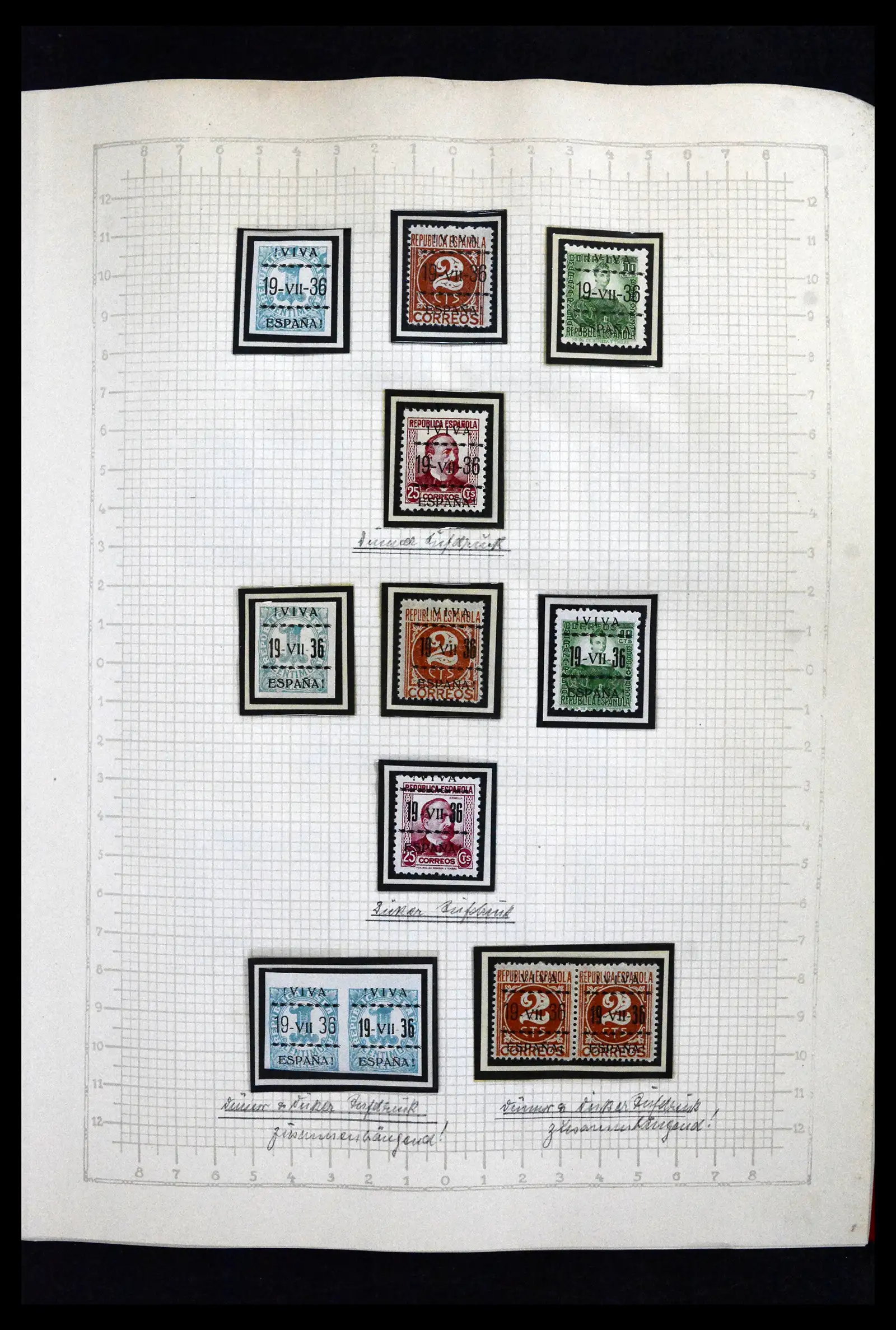 41850 0007 - Postzegelverzameling 41850 Spanje burgeroorlog 1936-1939.