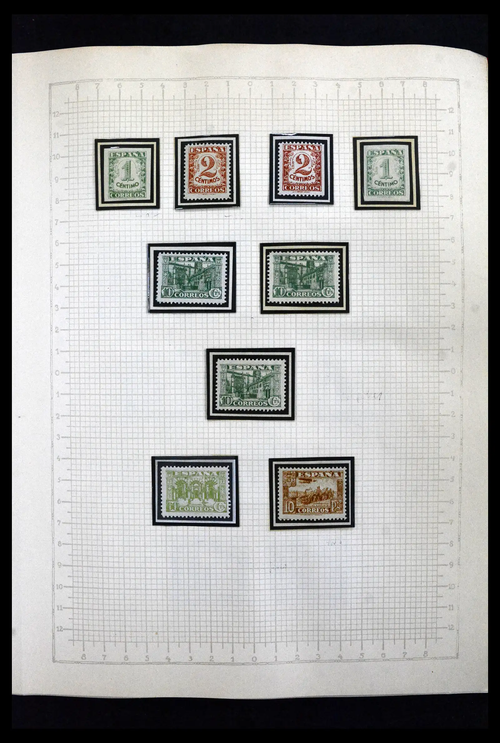 41850 0009 - Postzegelverzameling 41850 Spanje burgeroorlog 1936-1939.