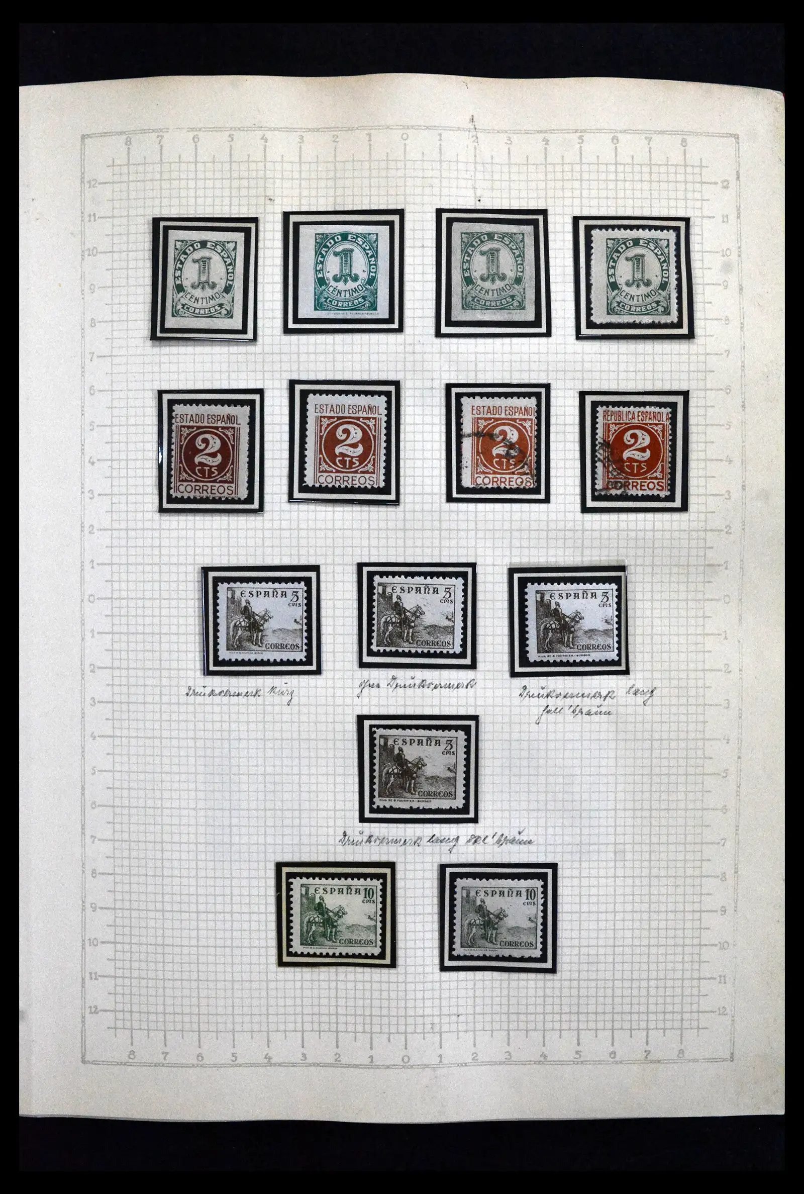 41850 0010 - Postzegelverzameling 41850 Spanje burgeroorlog 1936-1939.