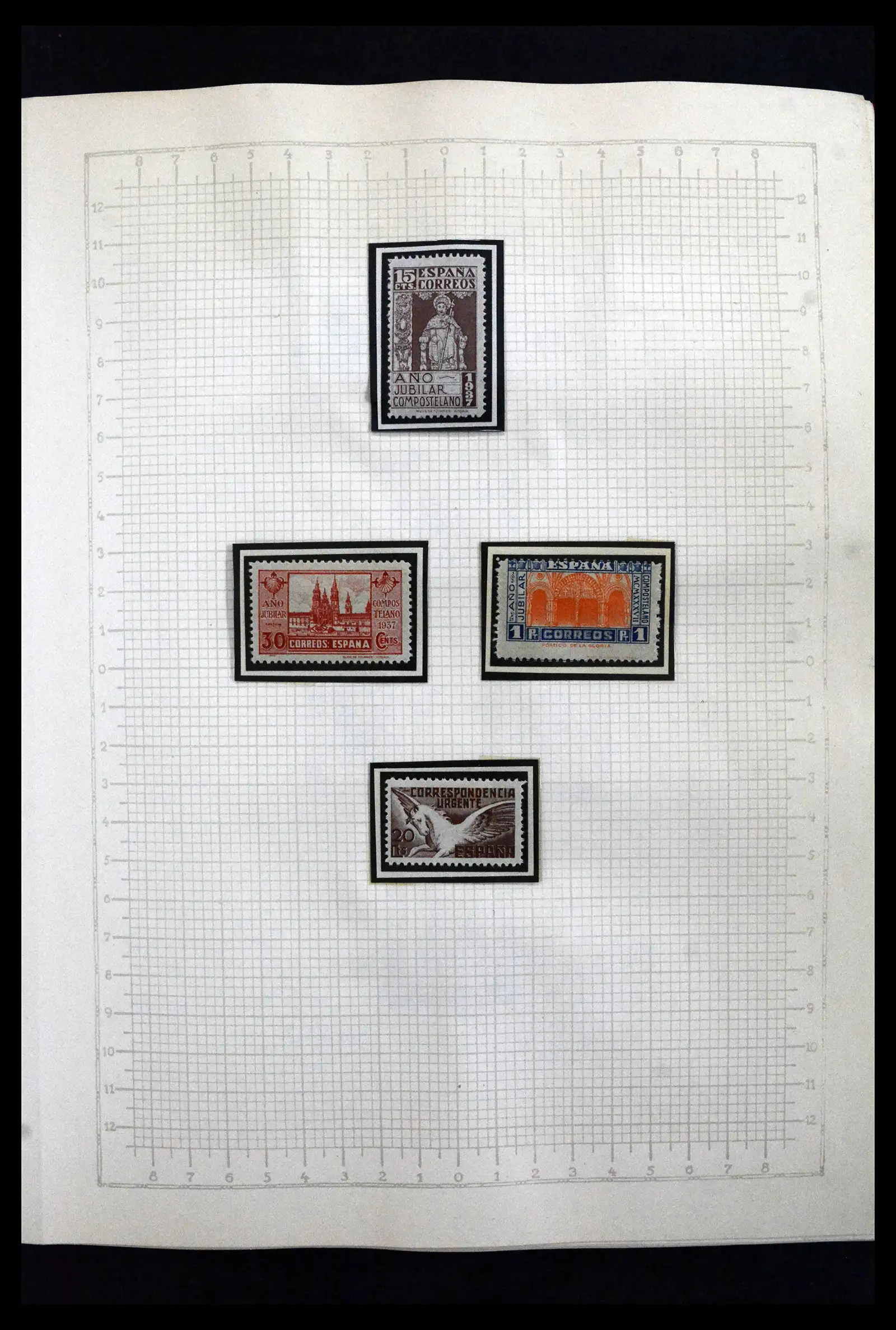 41850 0012 - Postzegelverzameling 41850 Spanje burgeroorlog 1936-1939.