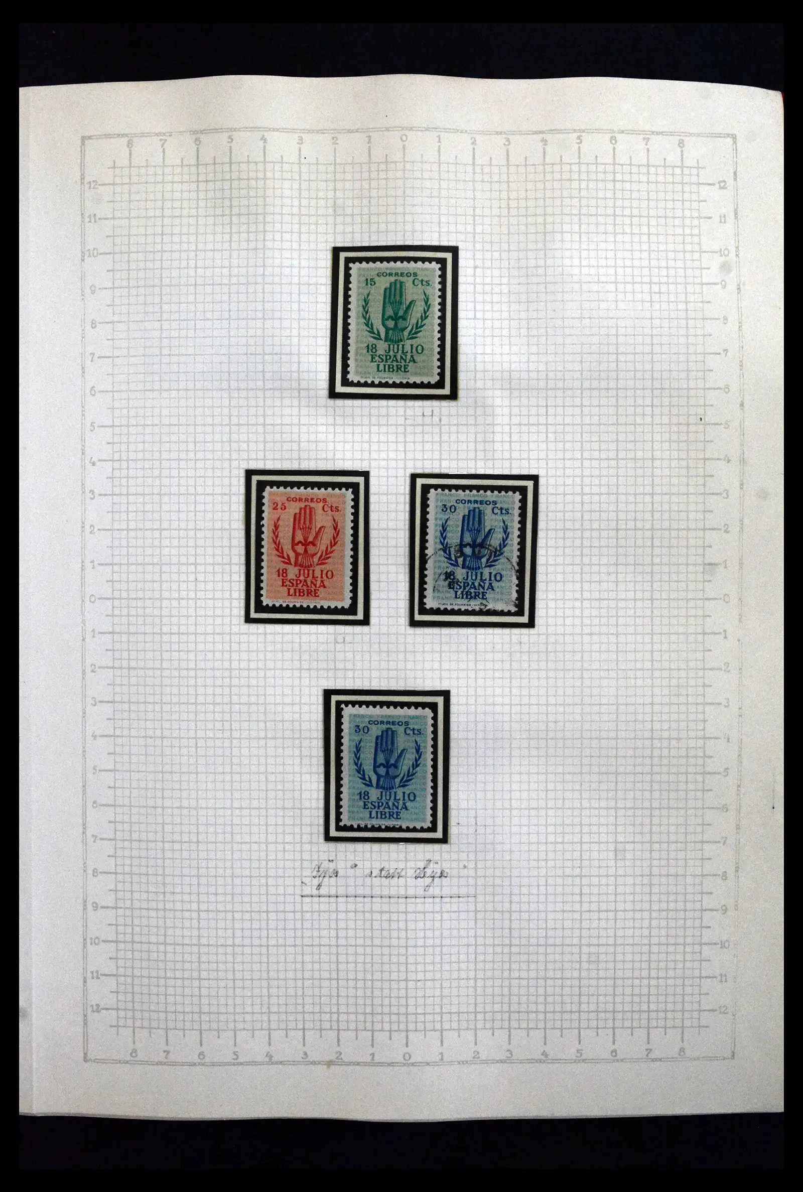 41850 0015 - Postzegelverzameling 41850 Spanje burgeroorlog 1936-1939.