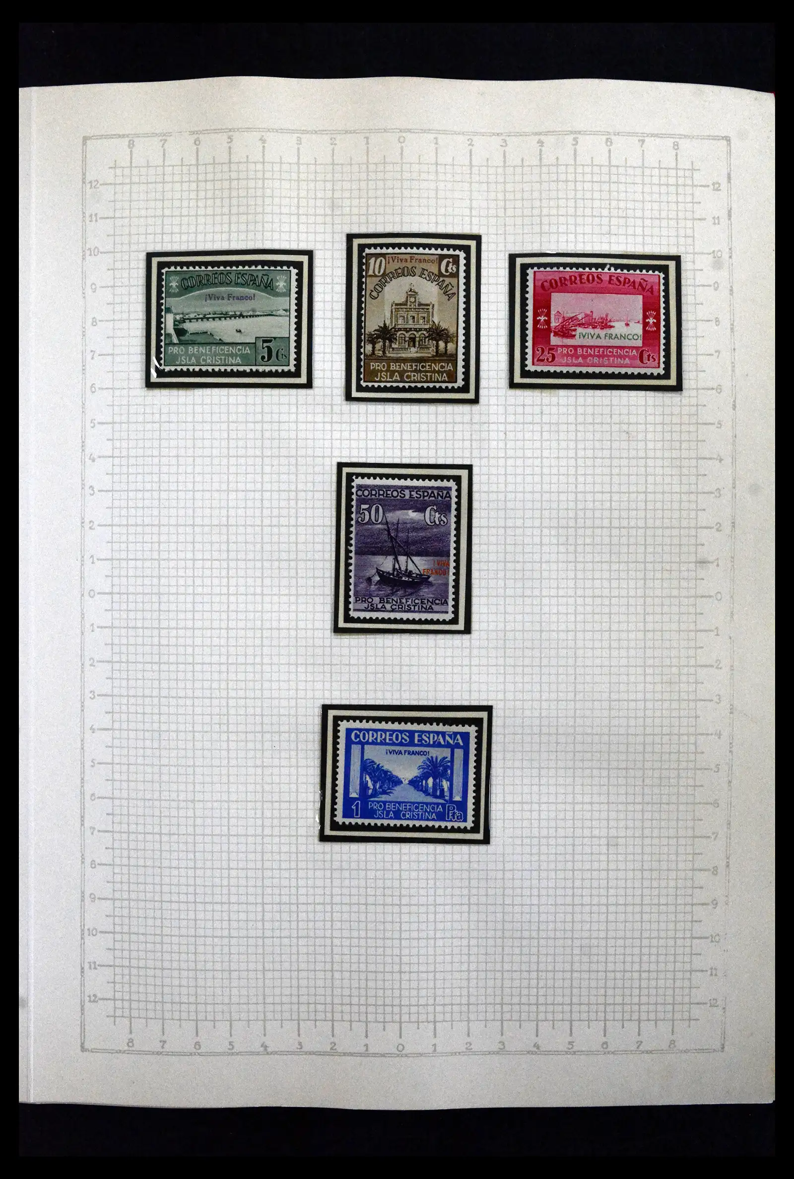 41850 0016 - Postzegelverzameling 41850 Spanje burgeroorlog 1936-1939.