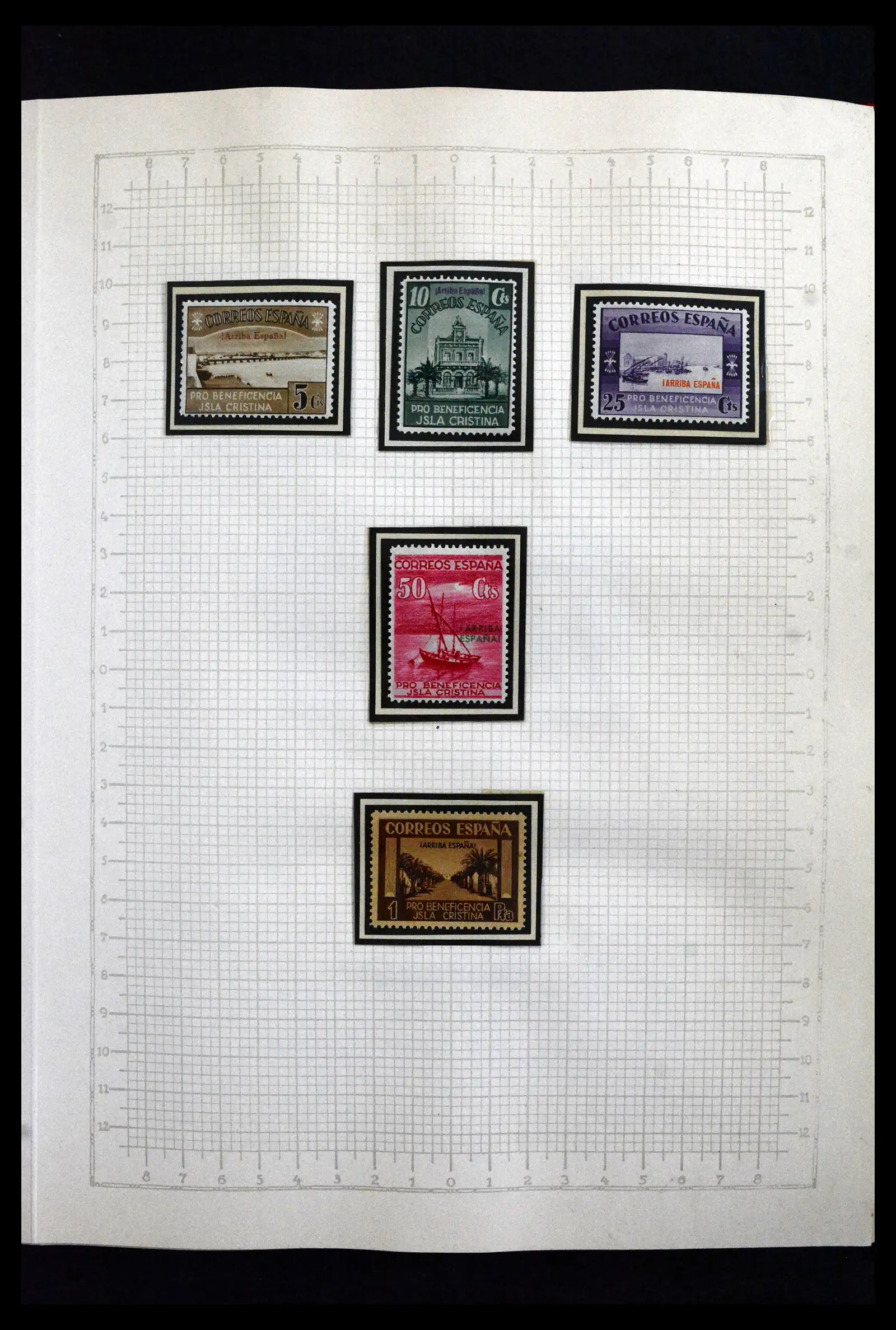 41850 0017 - Postzegelverzameling 41850 Spanje burgeroorlog 1936-1939.