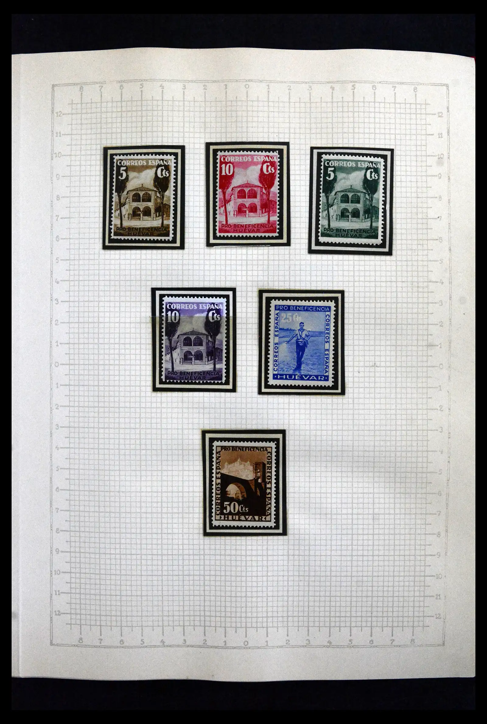 41850 0018 - Postzegelverzameling 41850 Spanje burgeroorlog 1936-1939.