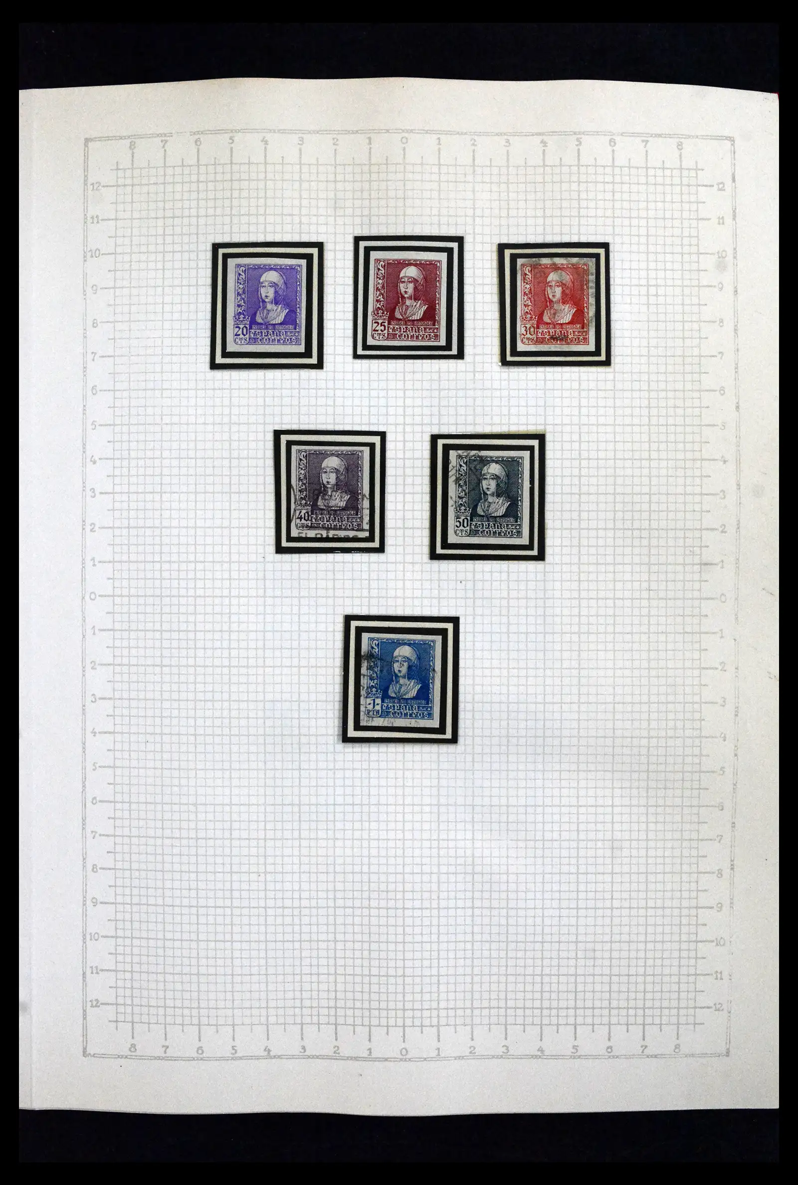 41850 0019 - Postzegelverzameling 41850 Spanje burgeroorlog 1936-1939.