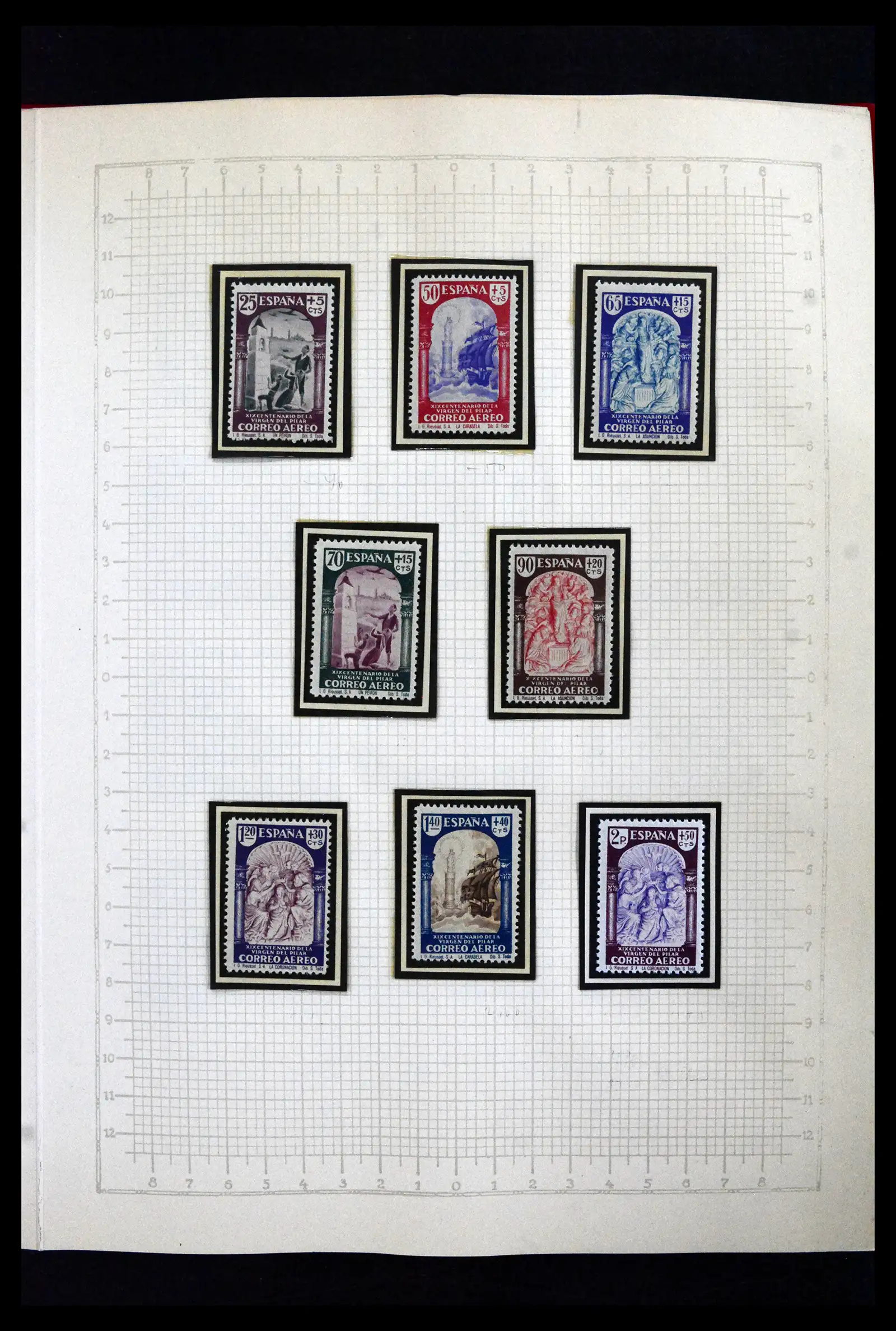 41850 0024 - Postzegelverzameling 41850 Spanje burgeroorlog 1936-1939.