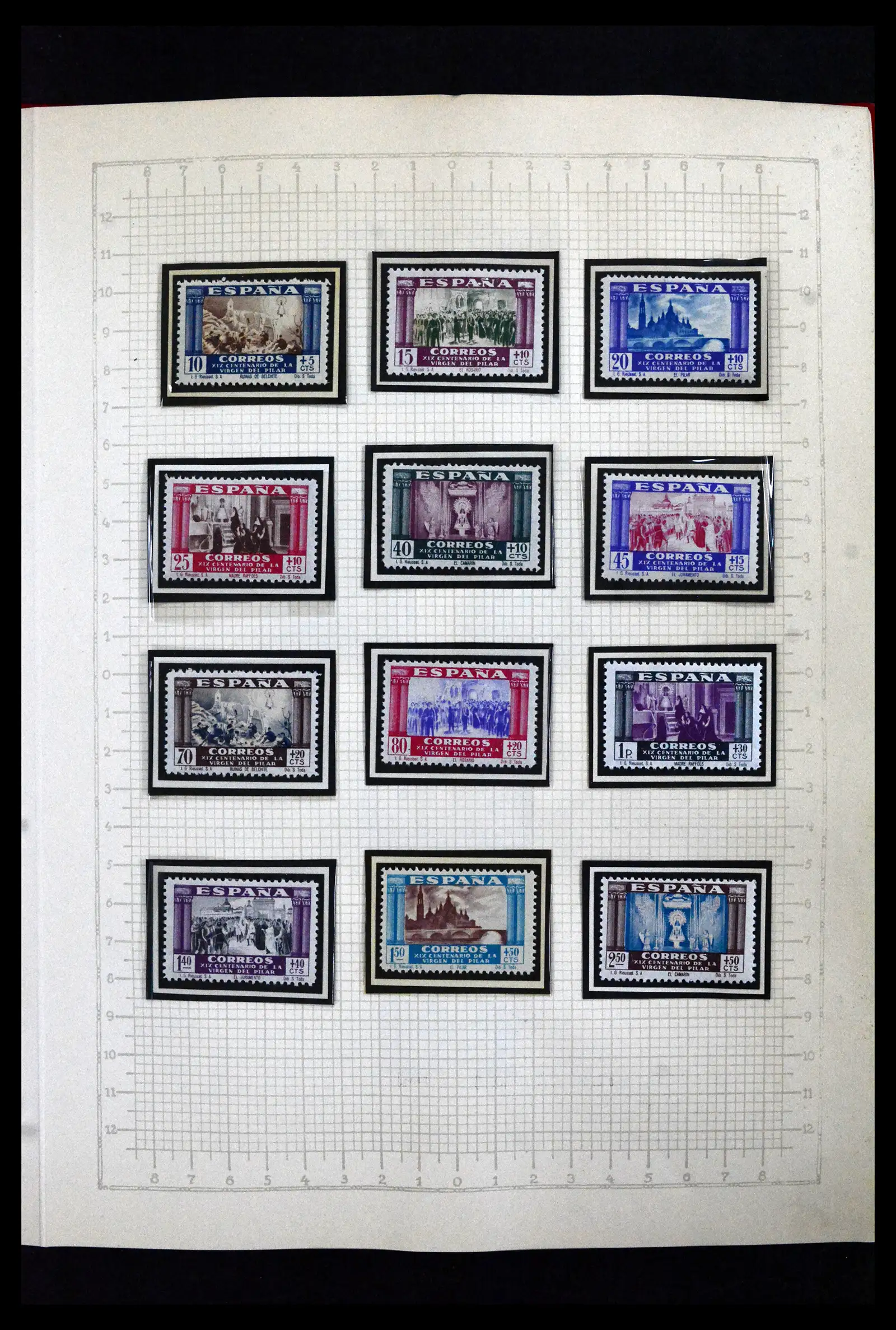 41850 0025 - Postzegelverzameling 41850 Spanje burgeroorlog 1936-1939.