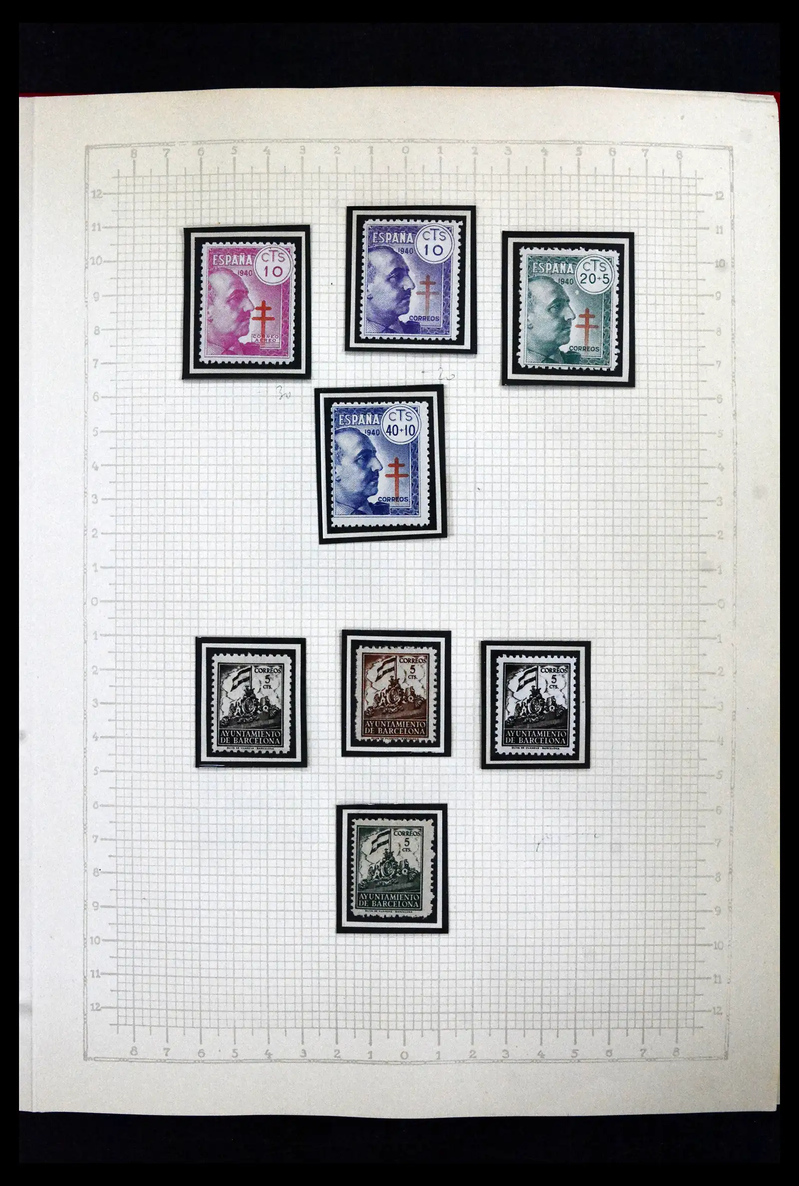 41850 0027 - Postzegelverzameling 41850 Spanje burgeroorlog 1936-1939.