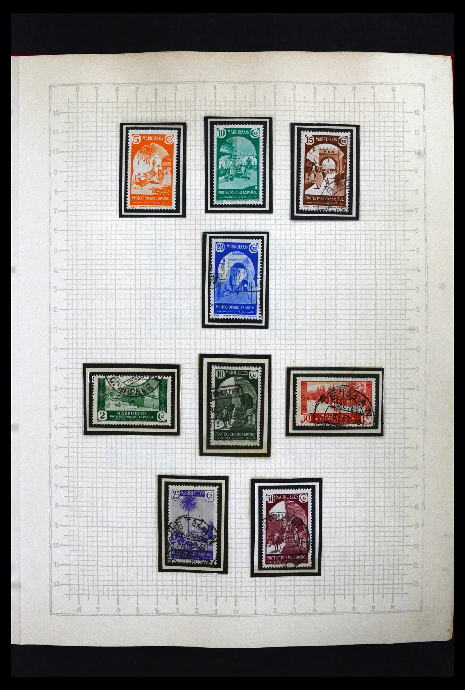 41850 0030 - Postzegelverzameling 41850 Spanje burgeroorlog 1936-1939.