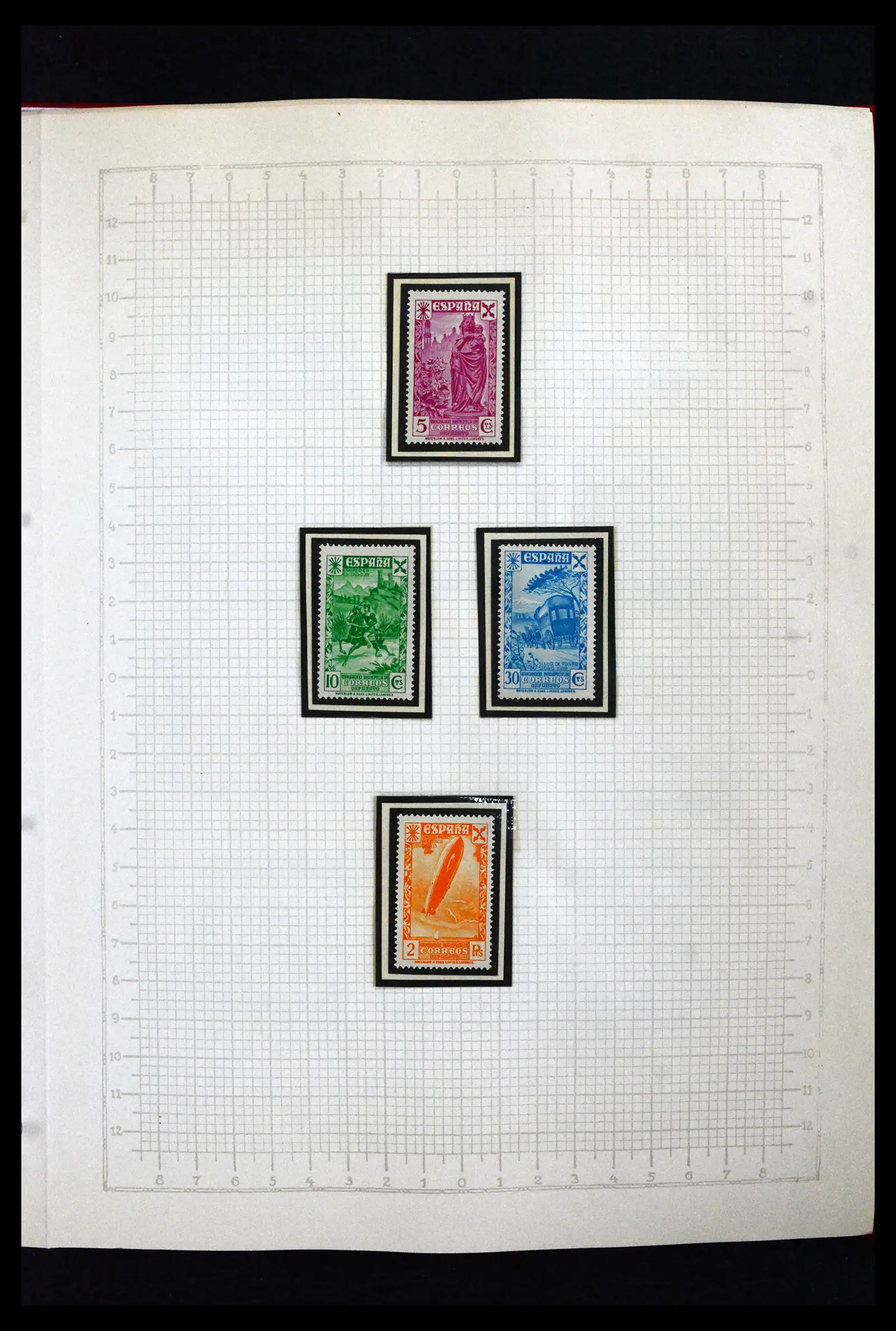 41850 0032 - Postzegelverzameling 41850 Spanje burgeroorlog 1936-1939.