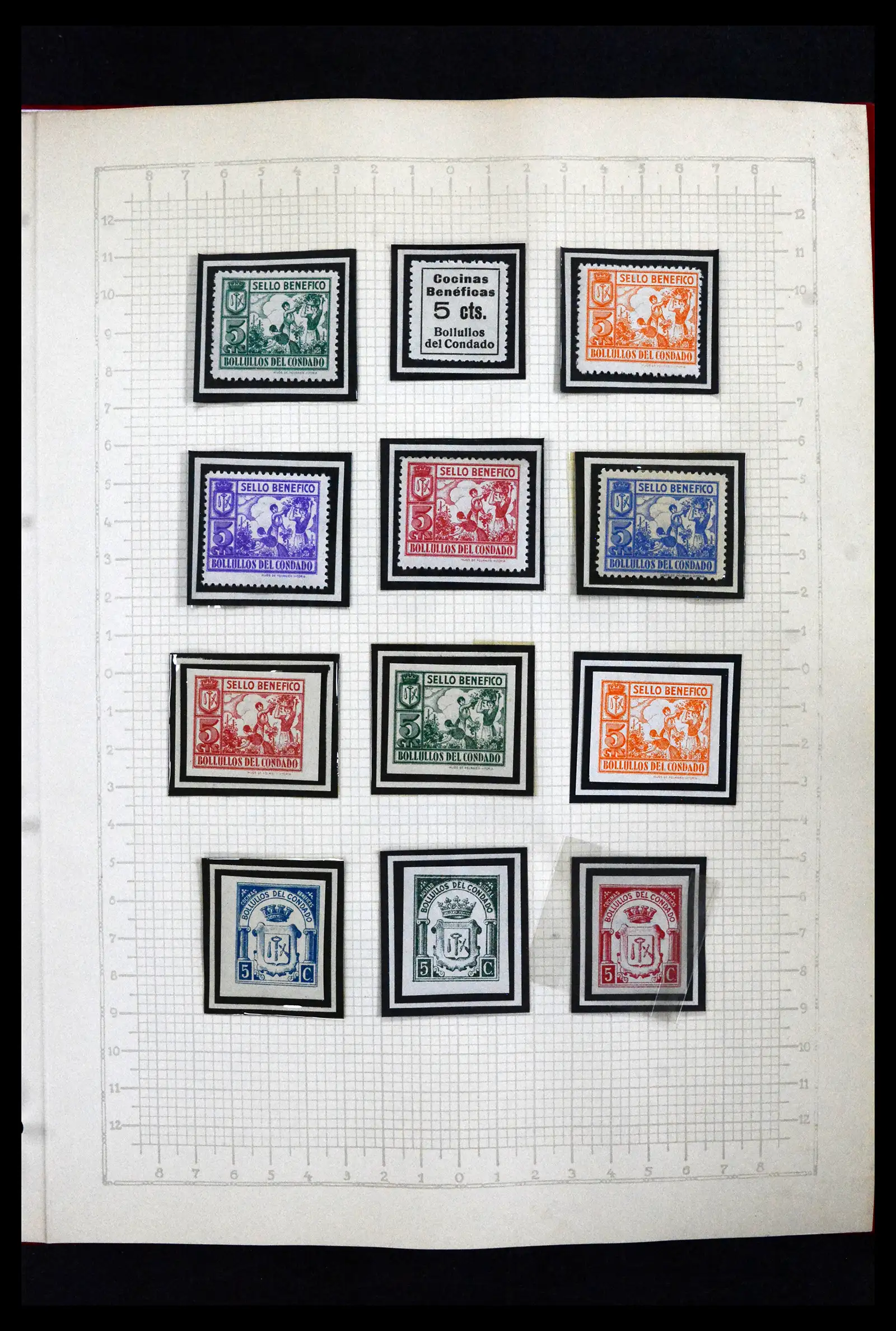 41850 0033 - Postzegelverzameling 41850 Spanje burgeroorlog 1936-1939.