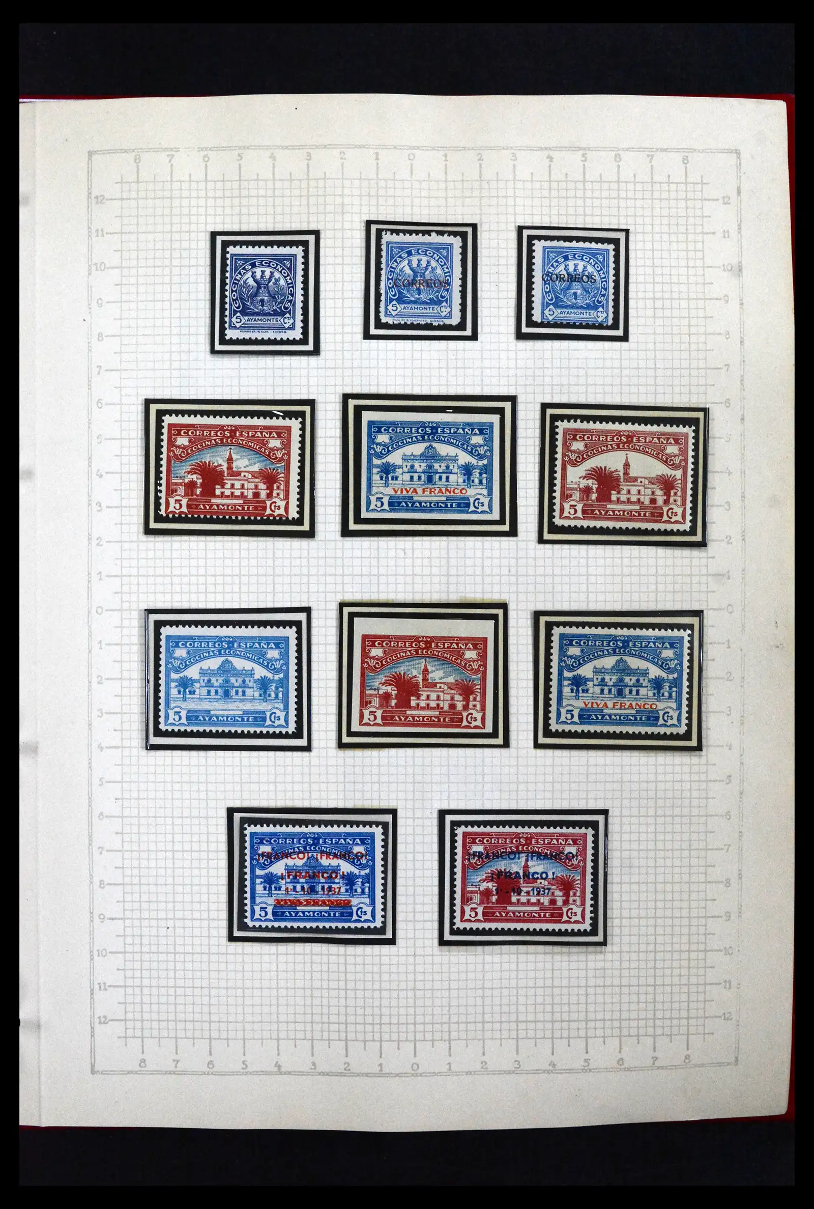 41850 0038 - Postzegelverzameling 41850 Spanje burgeroorlog 1936-1939.