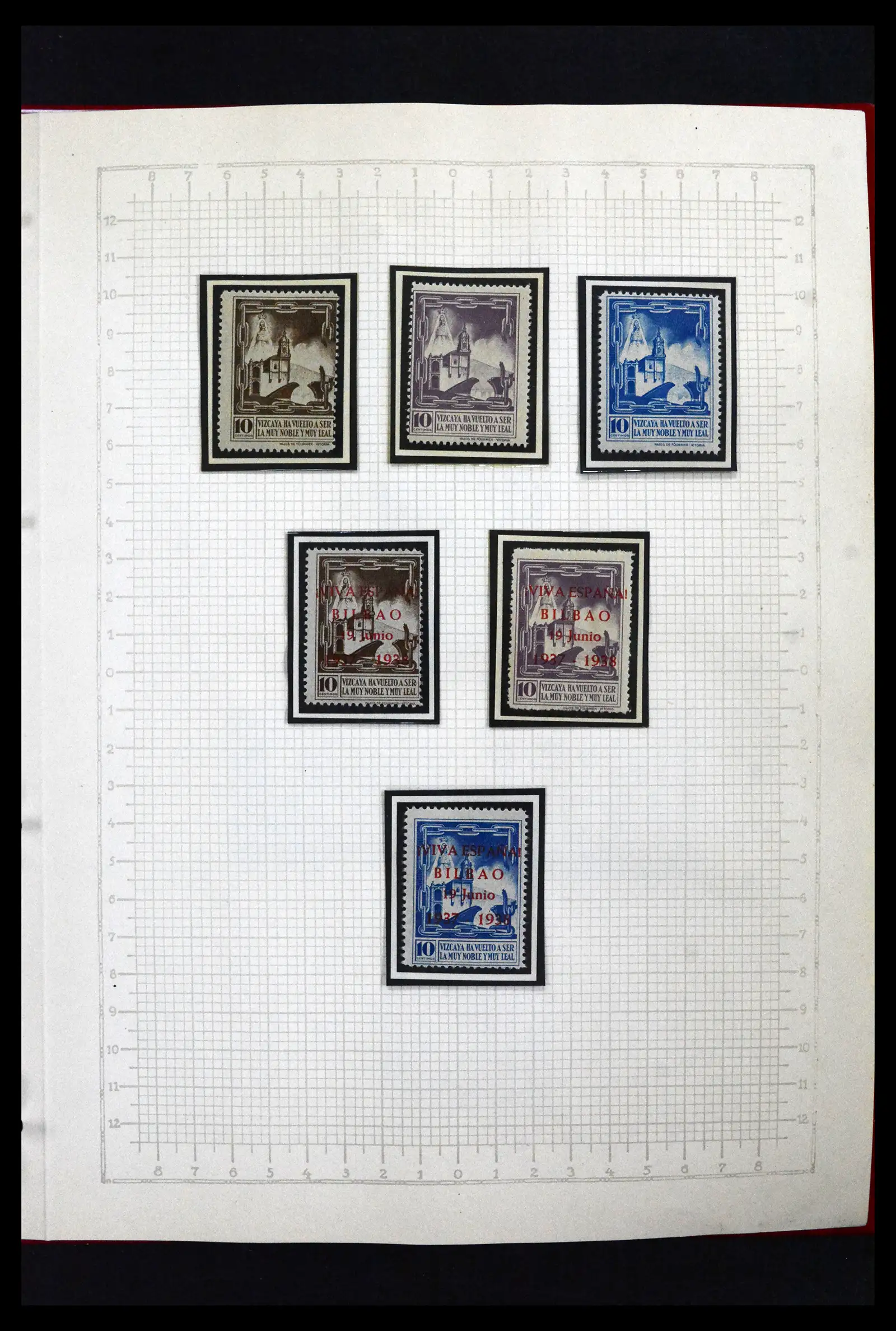 41850 0039 - Postzegelverzameling 41850 Spanje burgeroorlog 1936-1939.