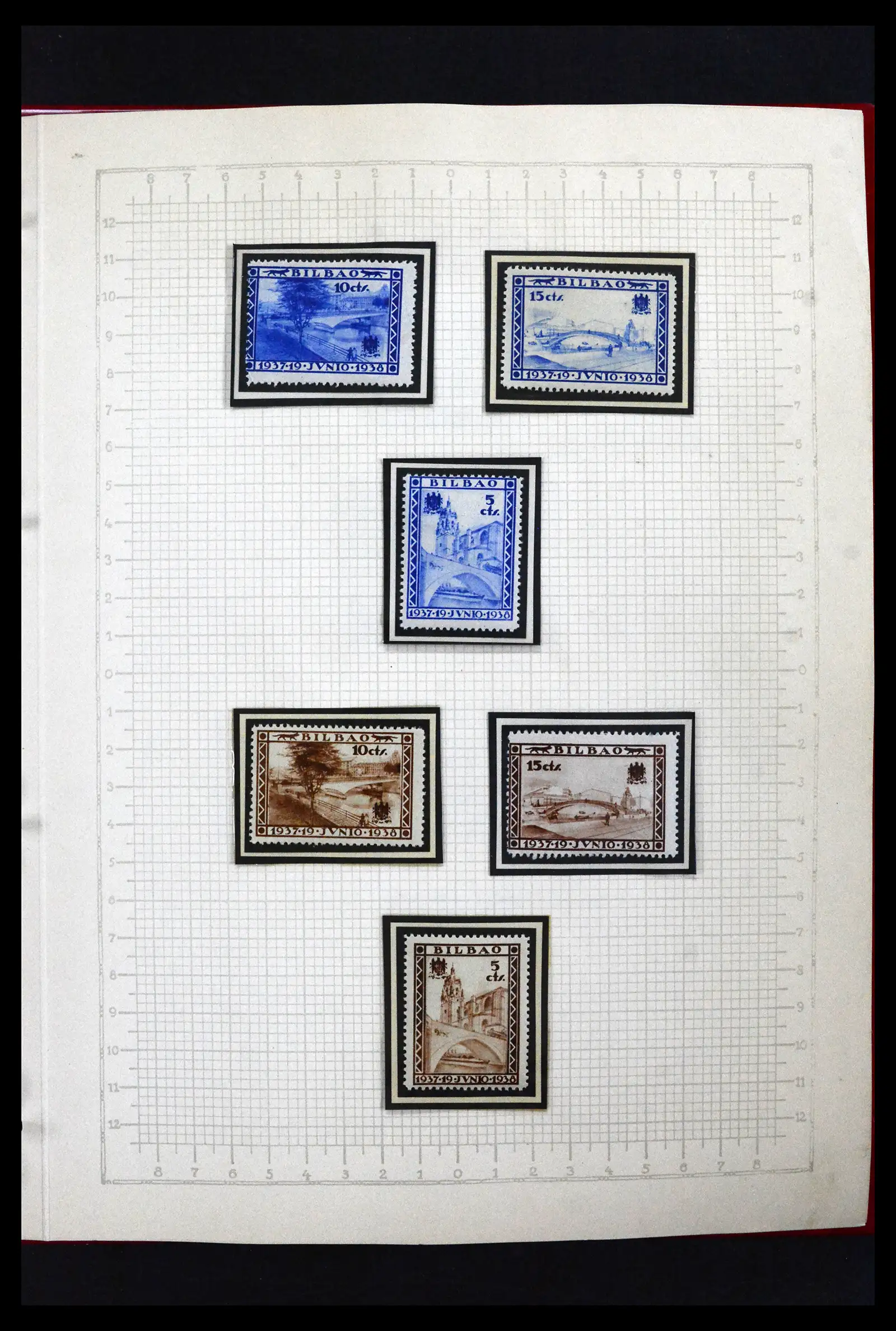 41850 0040 - Postzegelverzameling 41850 Spanje burgeroorlog 1936-1939.