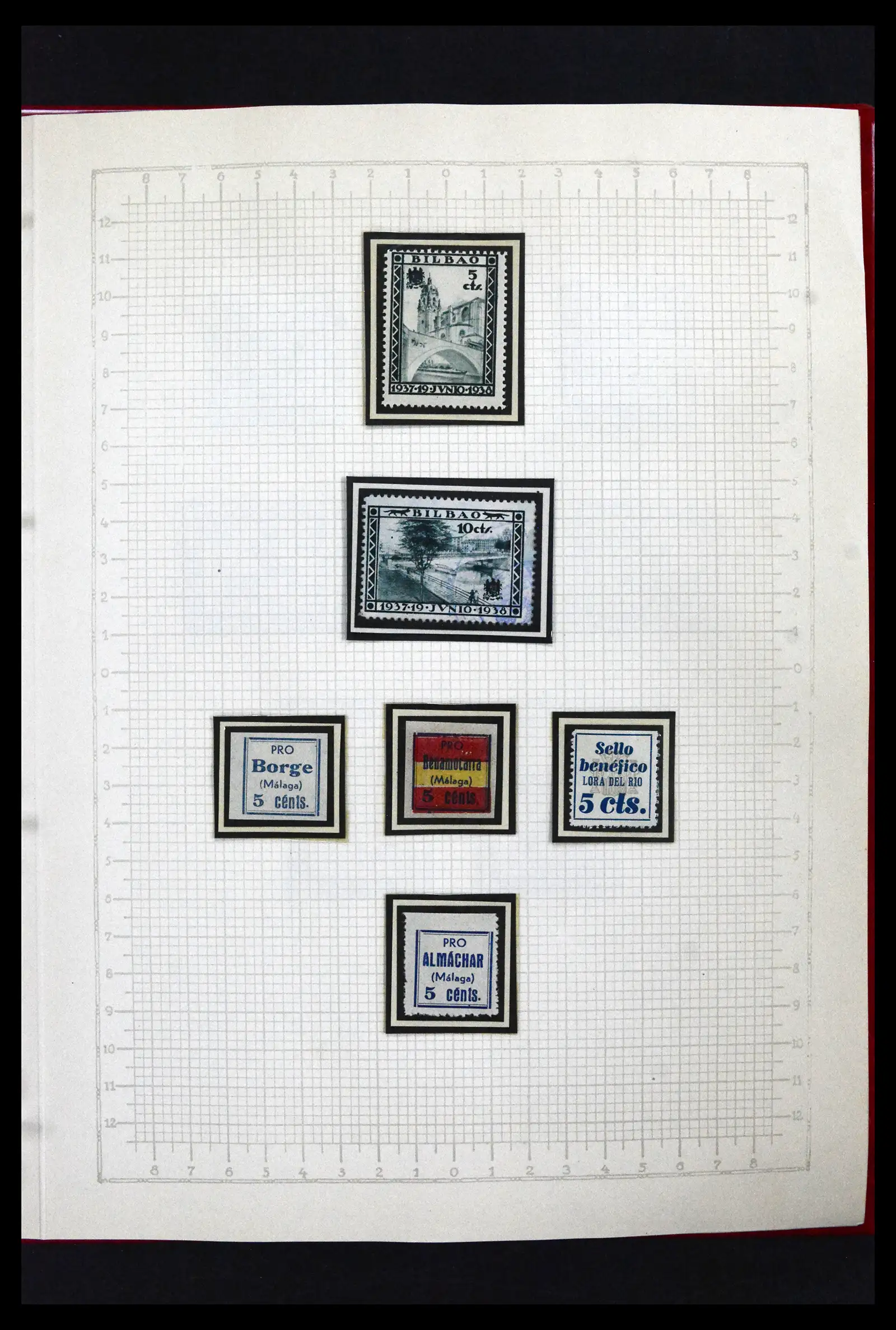 41850 0041 - Postzegelverzameling 41850 Spanje burgeroorlog 1936-1939.