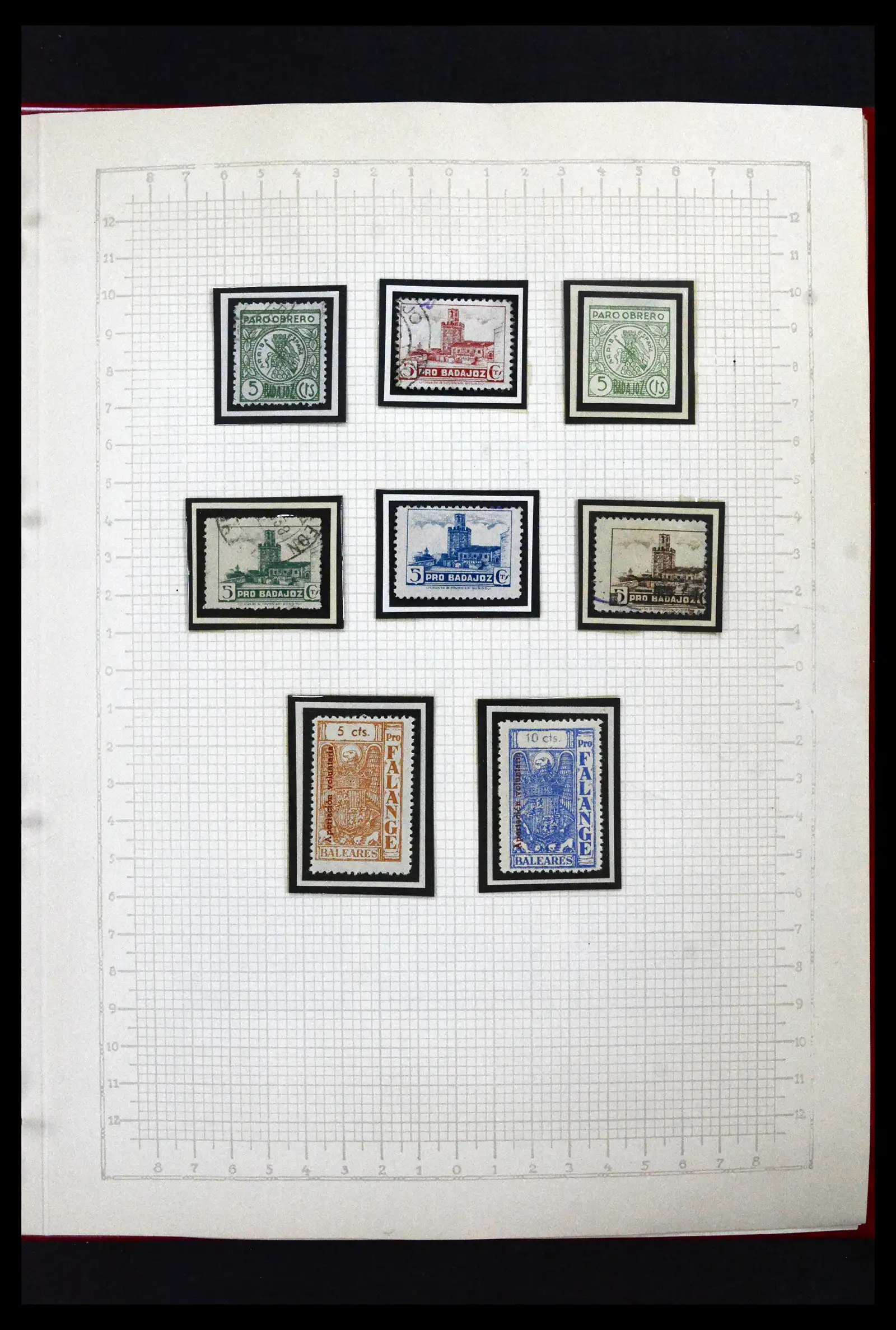 41850 0042 - Postzegelverzameling 41850 Spanje burgeroorlog 1936-1939.