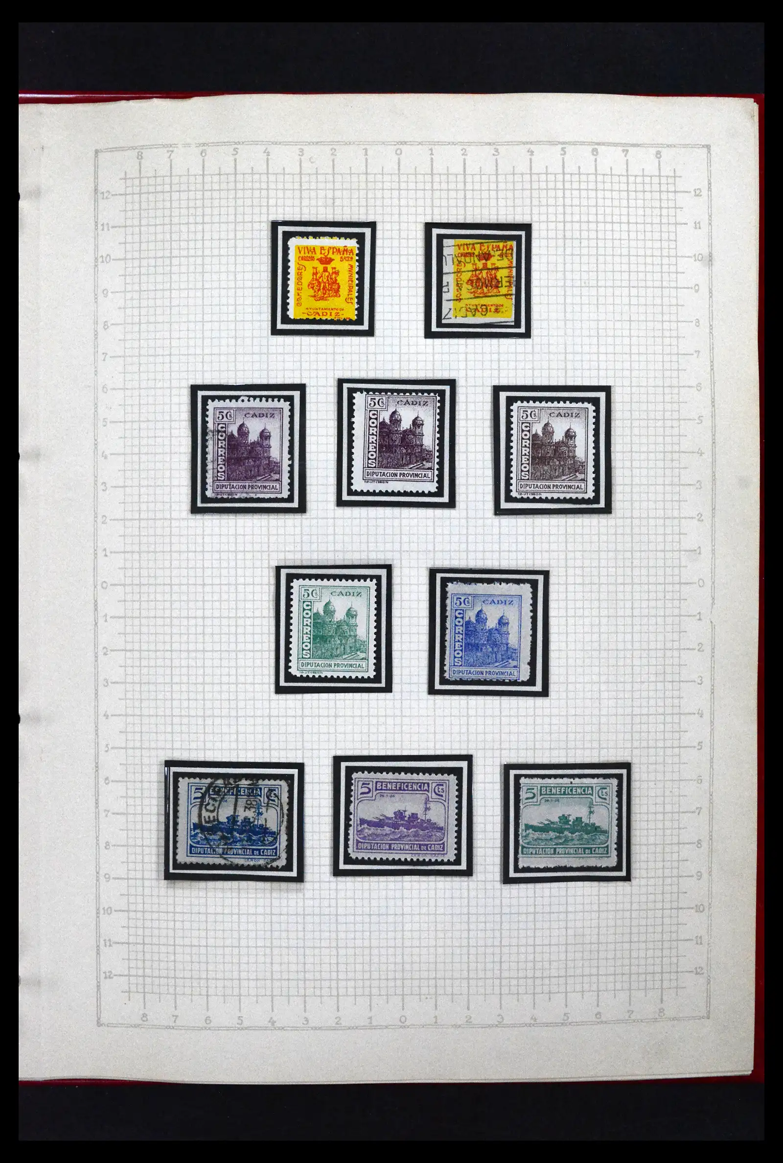 41850 0043 - Postzegelverzameling 41850 Spanje burgeroorlog 1936-1939.