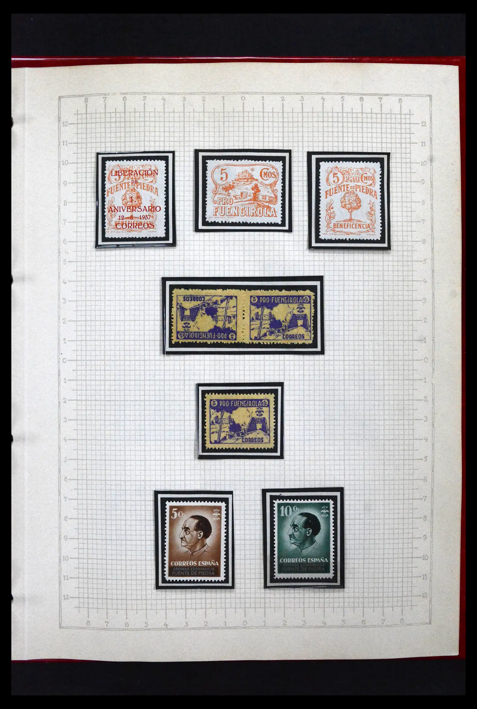 41850 0051 - Postzegelverzameling 41850 Spanje burgeroorlog 1936-1939.