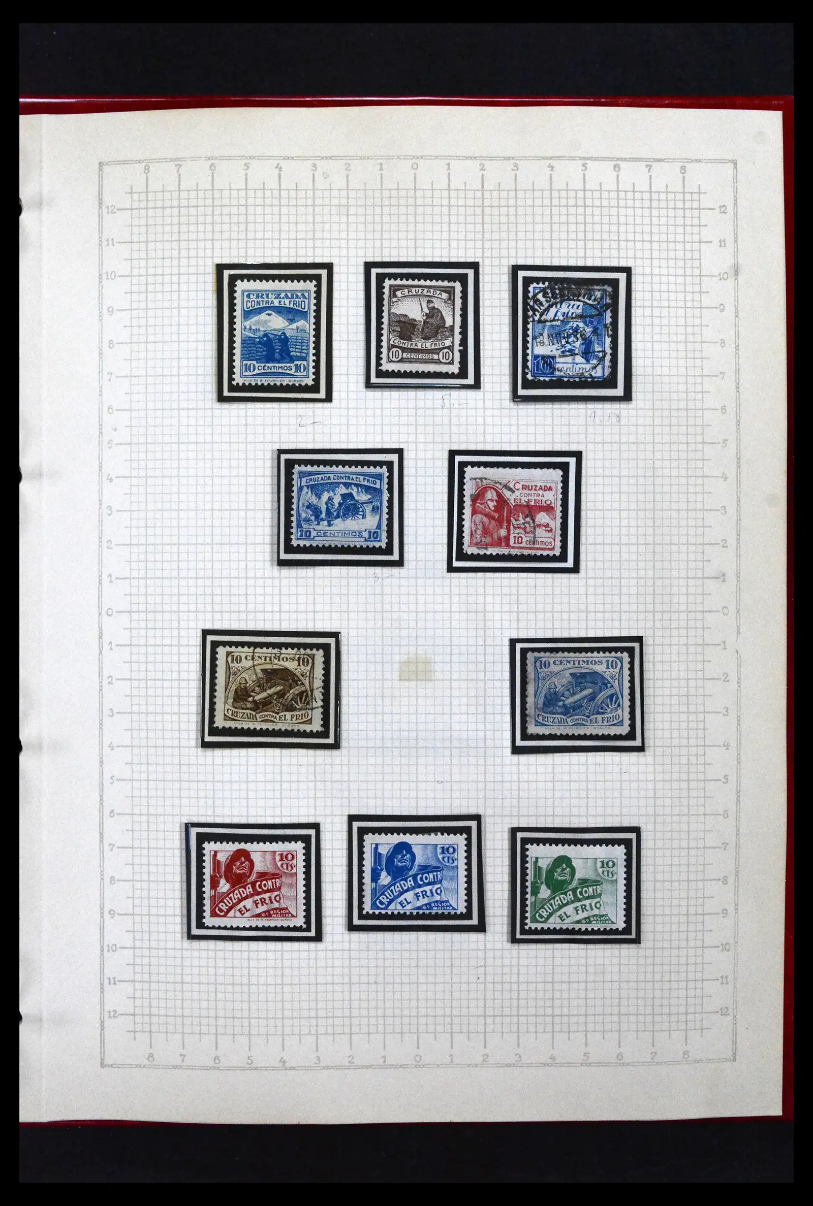 41850 0052 - Postzegelverzameling 41850 Spanje burgeroorlog 1936-1939.