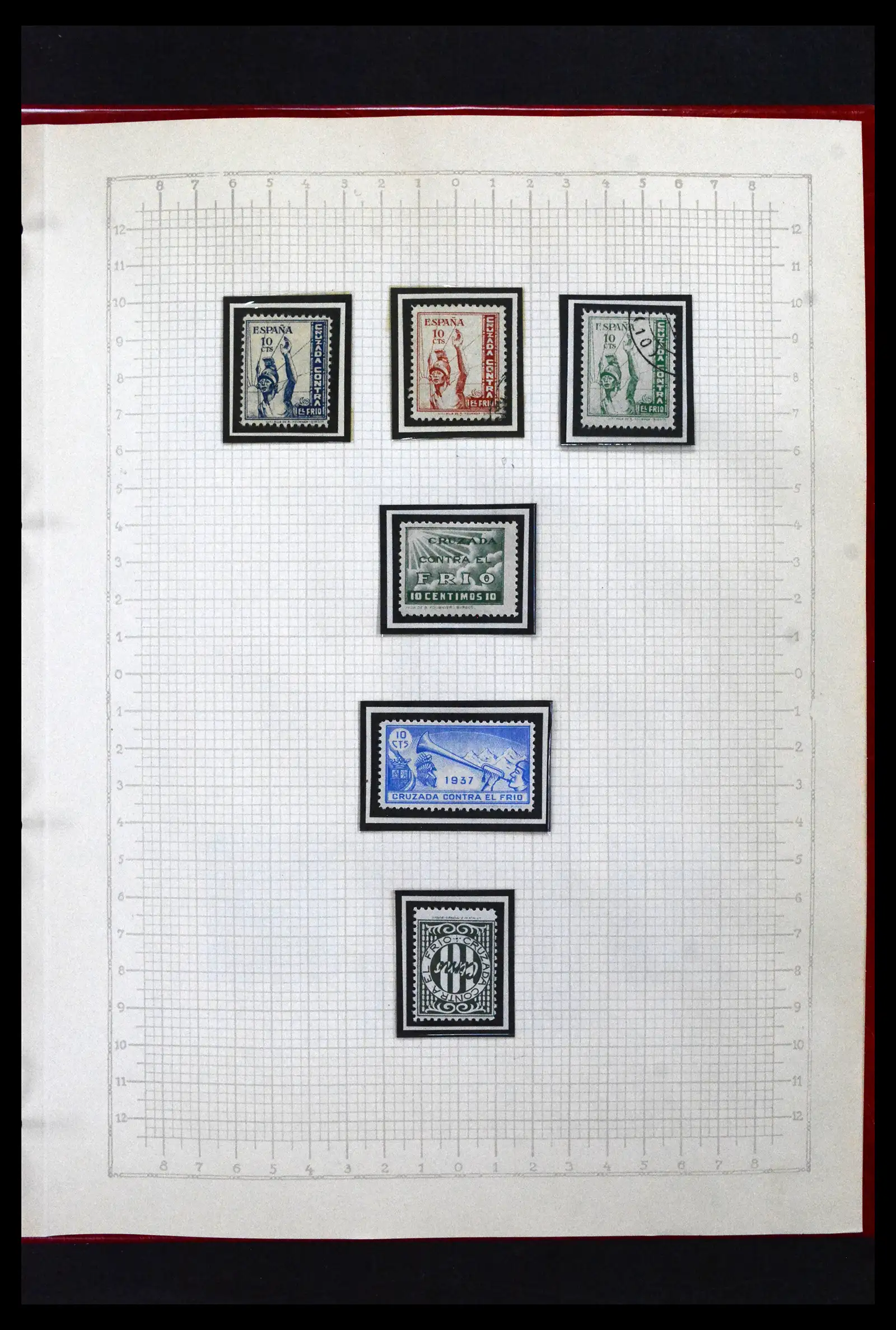 41850 0053 - Postzegelverzameling 41850 Spanje burgeroorlog 1936-1939.