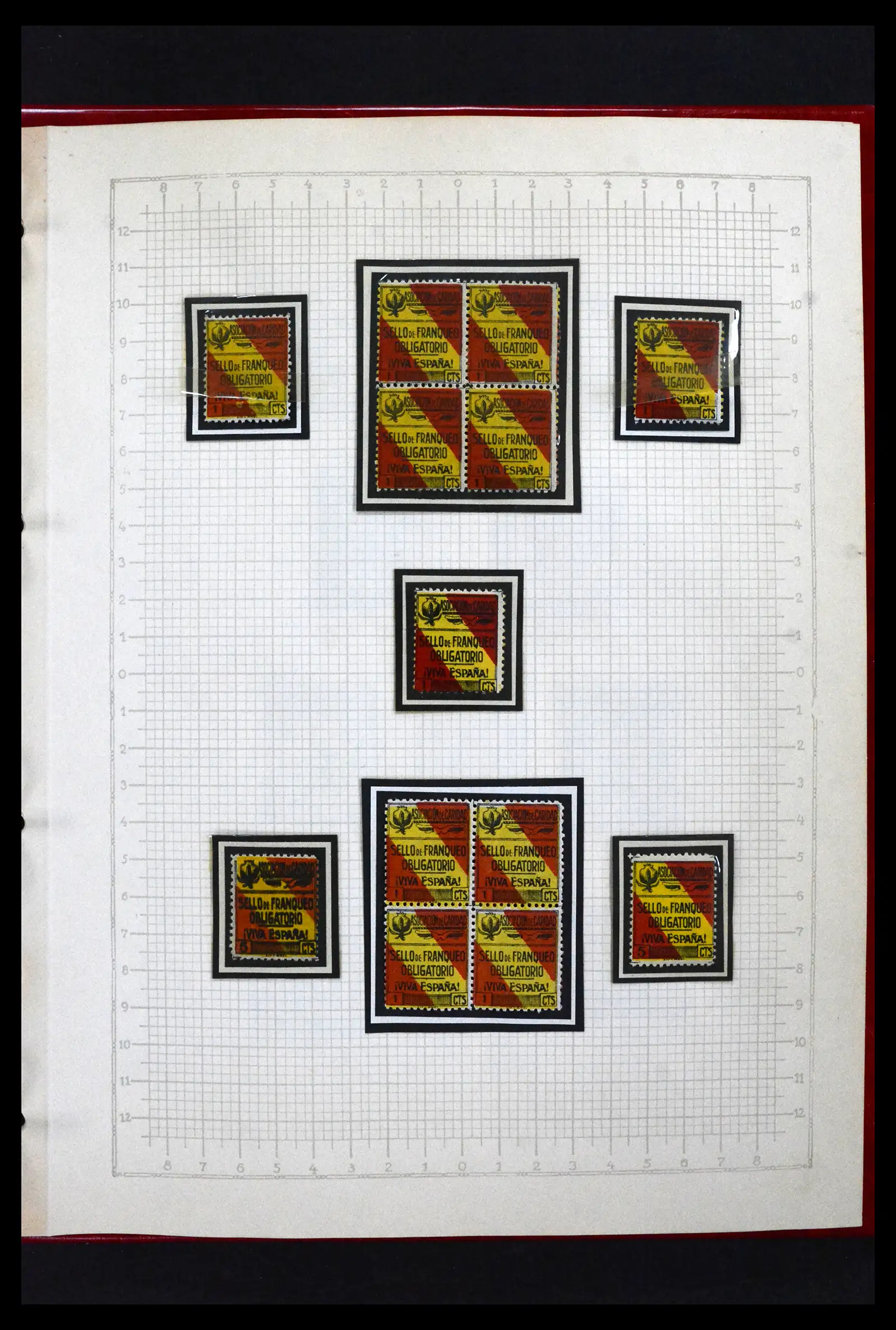 41850 0054 - Postzegelverzameling 41850 Spanje burgeroorlog 1936-1939.