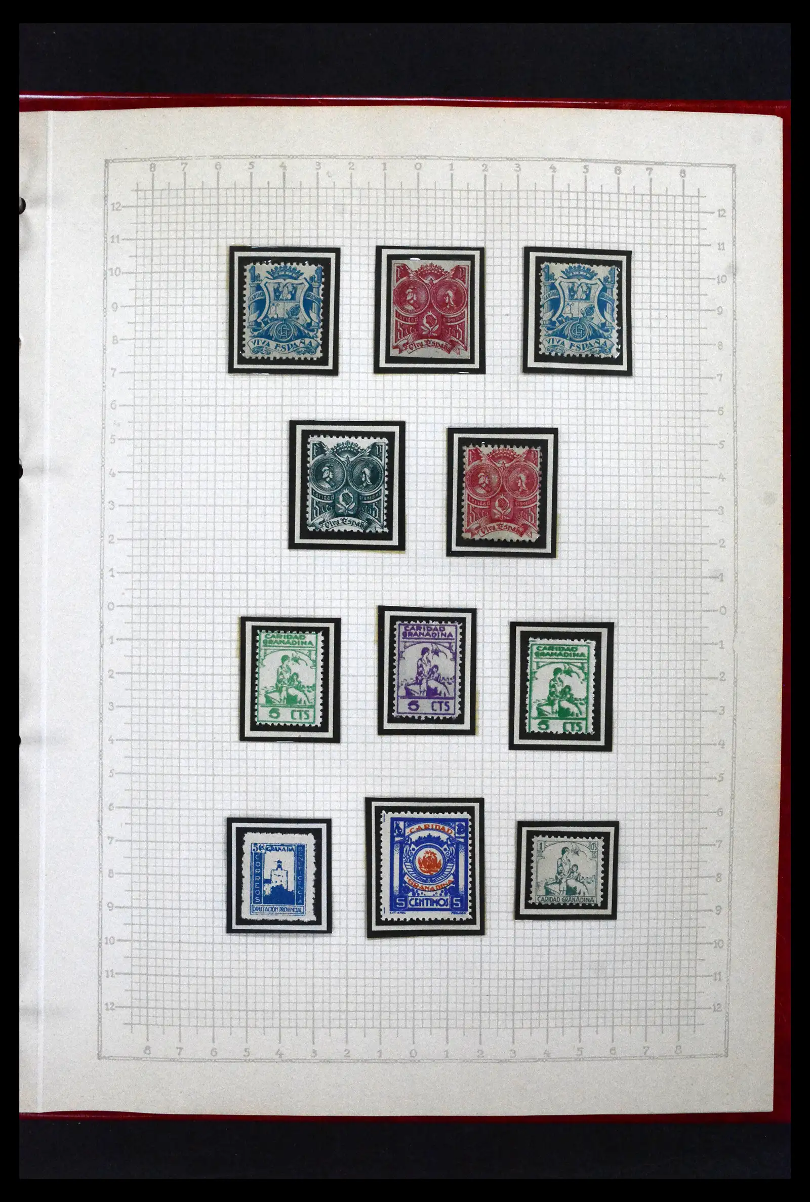 41850 0055 - Postzegelverzameling 41850 Spanje burgeroorlog 1936-1939.