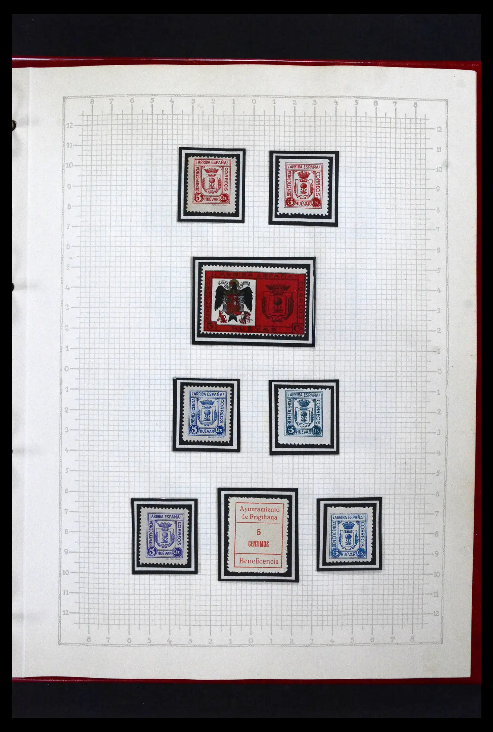 41850 0056 - Postzegelverzameling 41850 Spanje burgeroorlog 1936-1939.