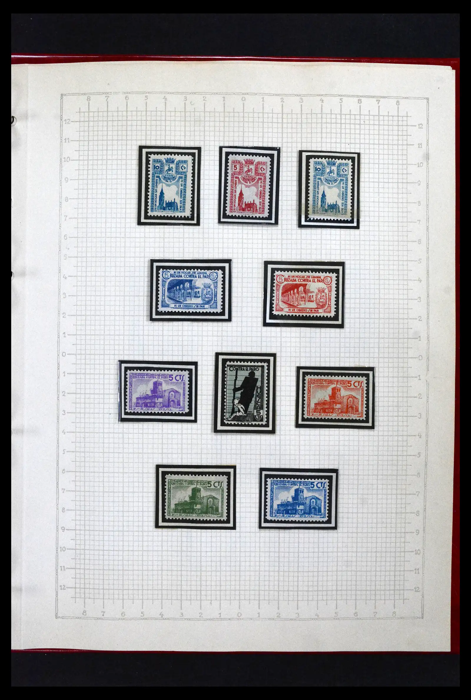 41850 0057 - Postzegelverzameling 41850 Spanje burgeroorlog 1936-1939.