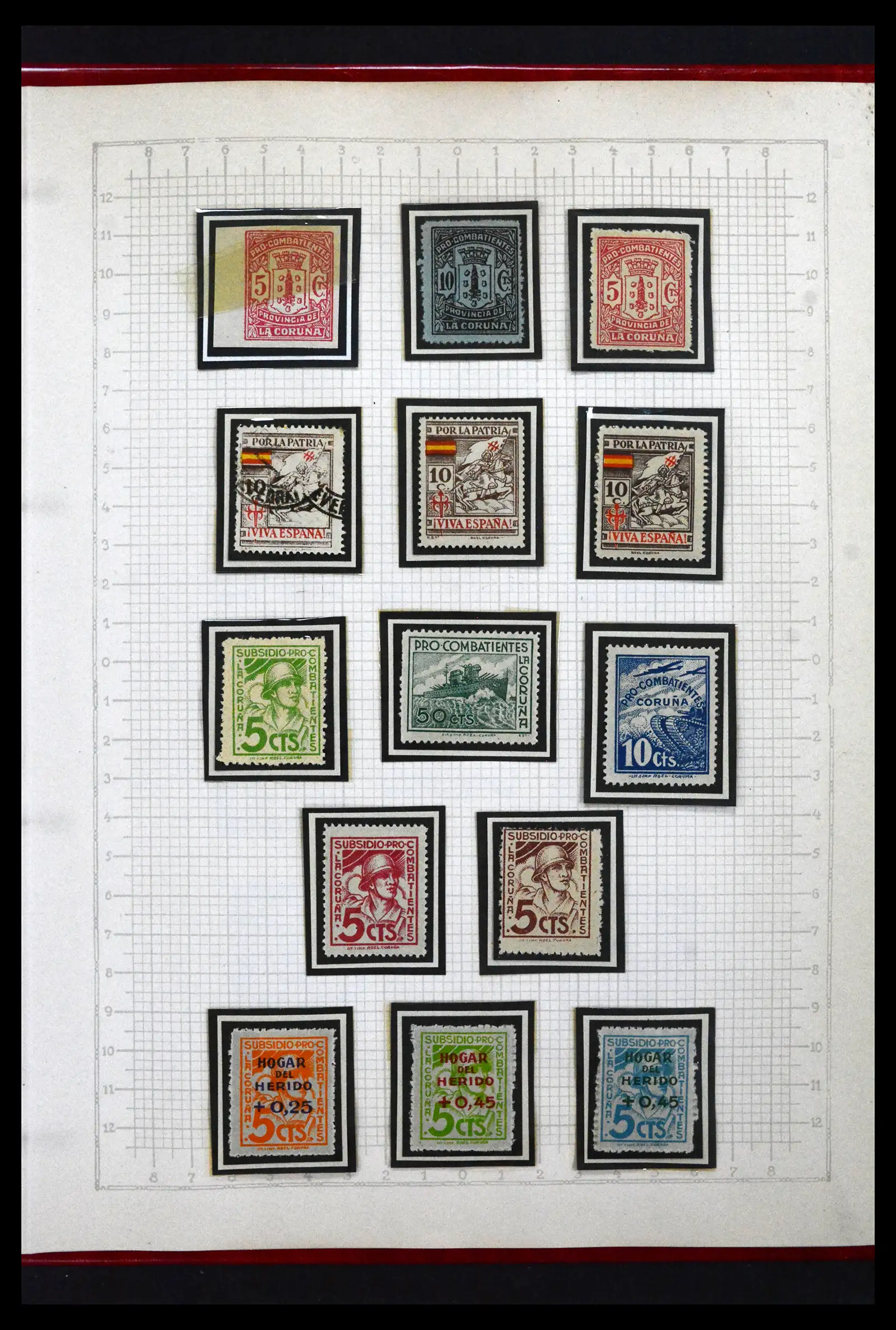 41850 0063 - Postzegelverzameling 41850 Spanje burgeroorlog 1936-1939.