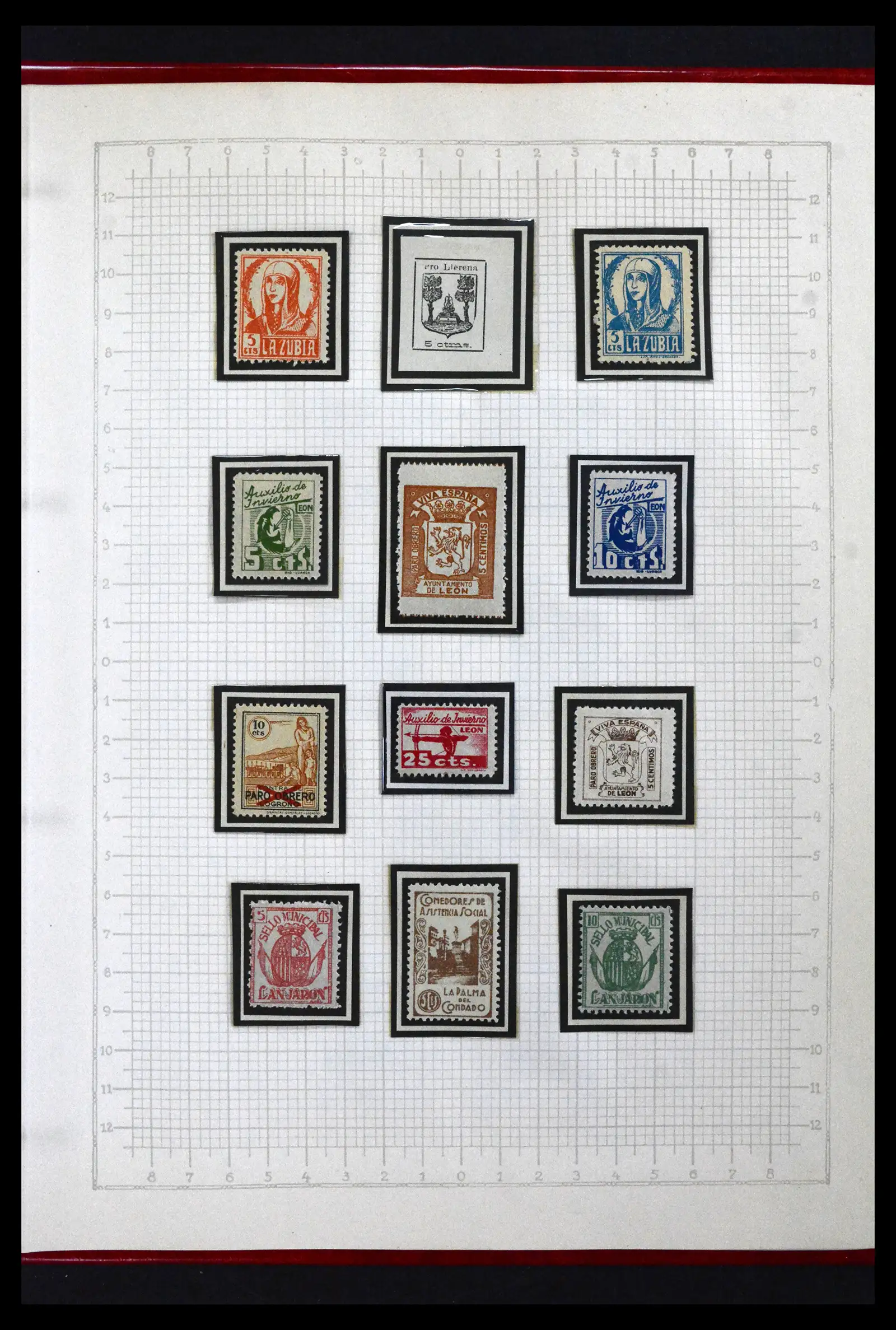 41850 0064 - Postzegelverzameling 41850 Spanje burgeroorlog 1936-1939.