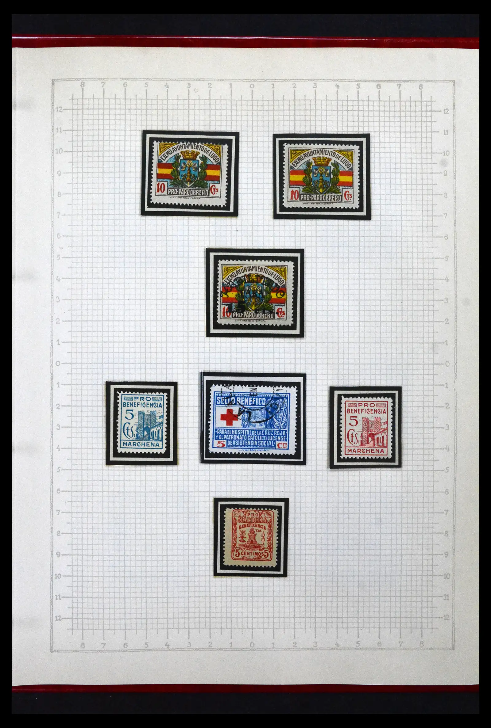 41850 0066 - Postzegelverzameling 41850 Spanje burgeroorlog 1936-1939.