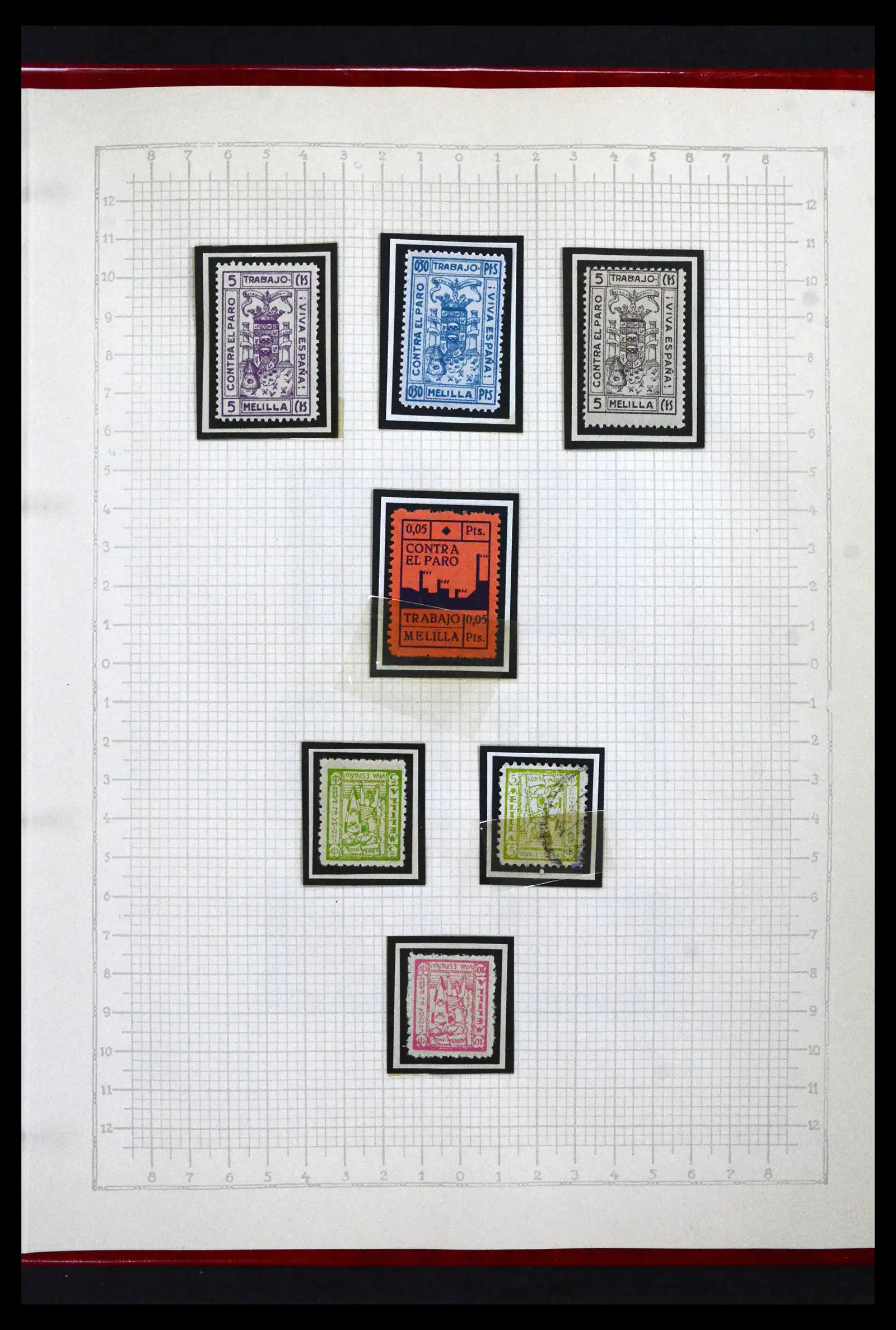 41850 0068 - Postzegelverzameling 41850 Spanje burgeroorlog 1936-1939.