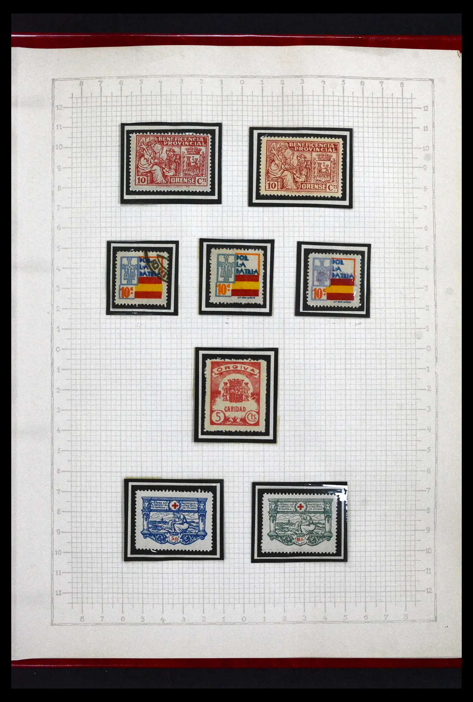 41850 0073 - Postzegelverzameling 41850 Spanje burgeroorlog 1936-1939.