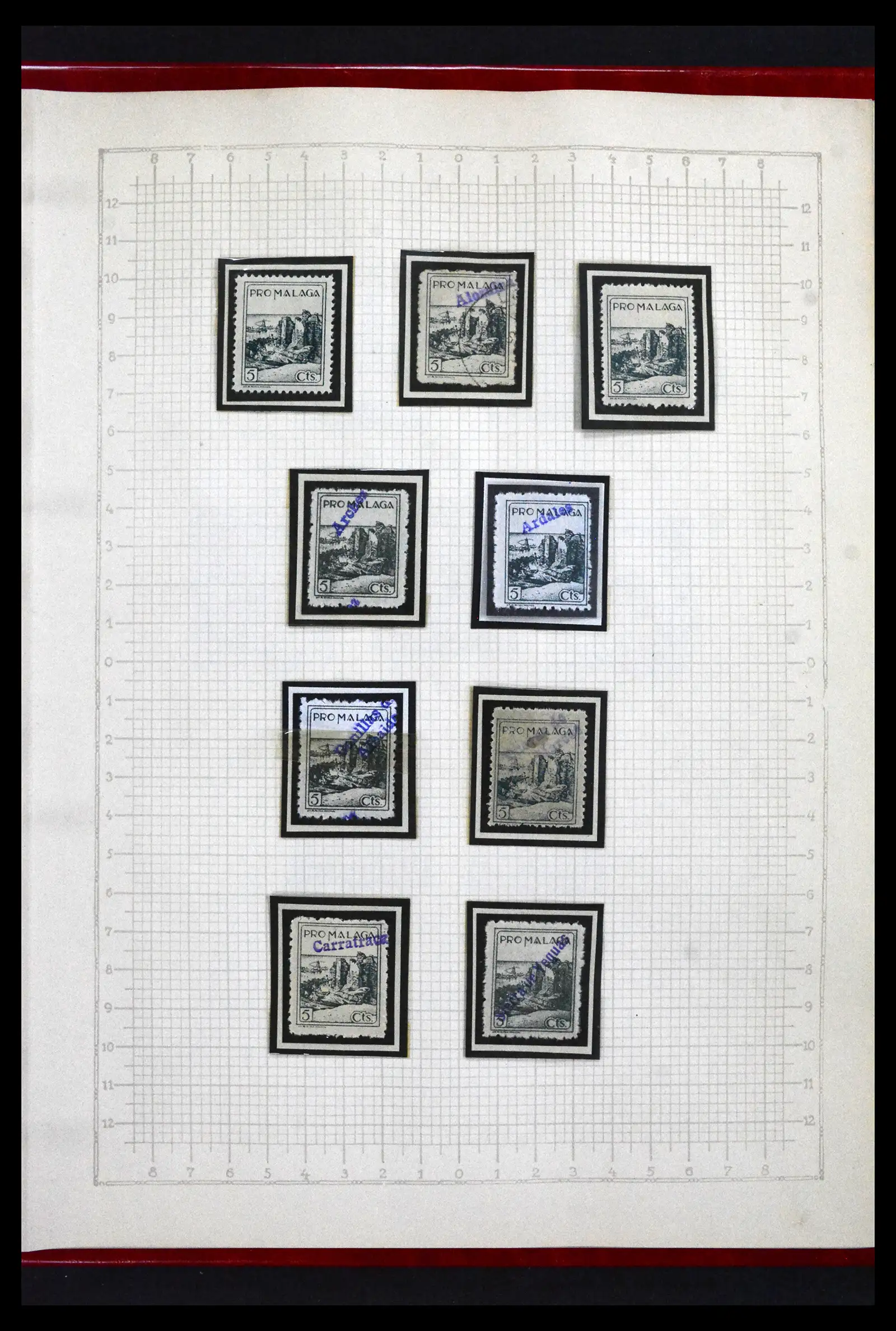 41850 0074 - Postzegelverzameling 41850 Spanje burgeroorlog 1936-1939.