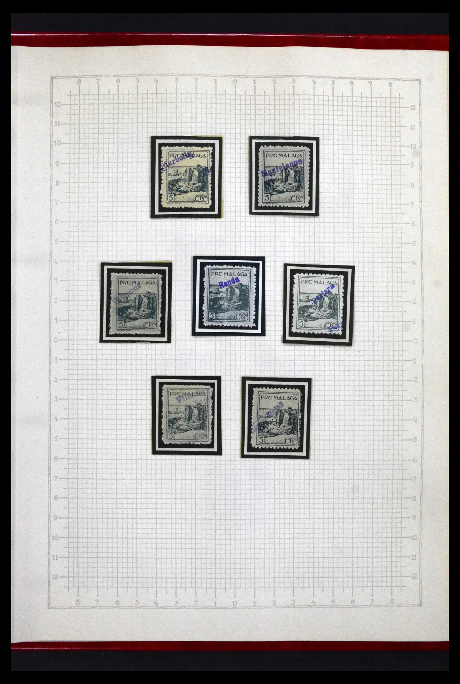 41850 0075 - Postzegelverzameling 41850 Spanje burgeroorlog 1936-1939.