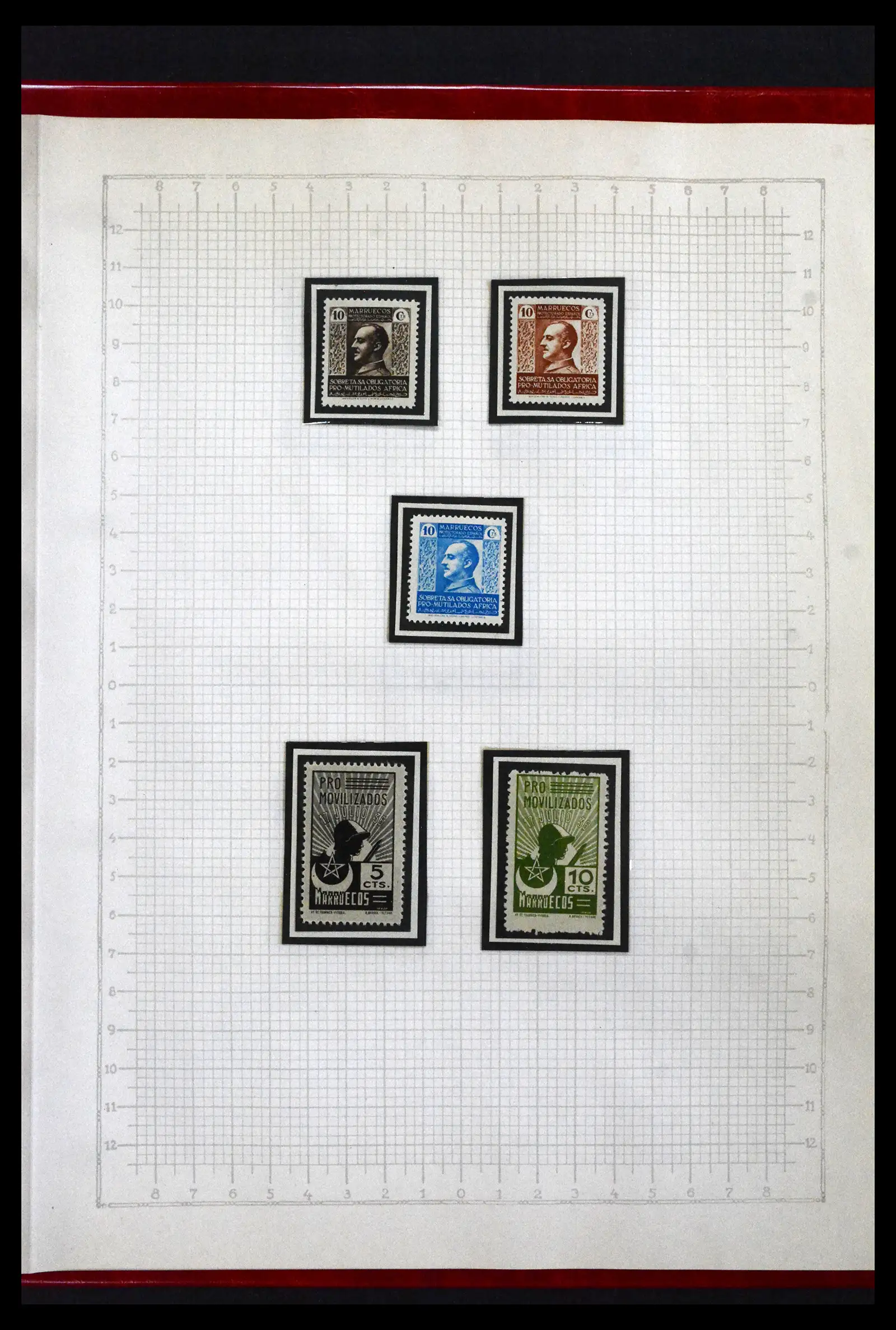 41850 0085 - Postzegelverzameling 41850 Spanje burgeroorlog 1936-1939.