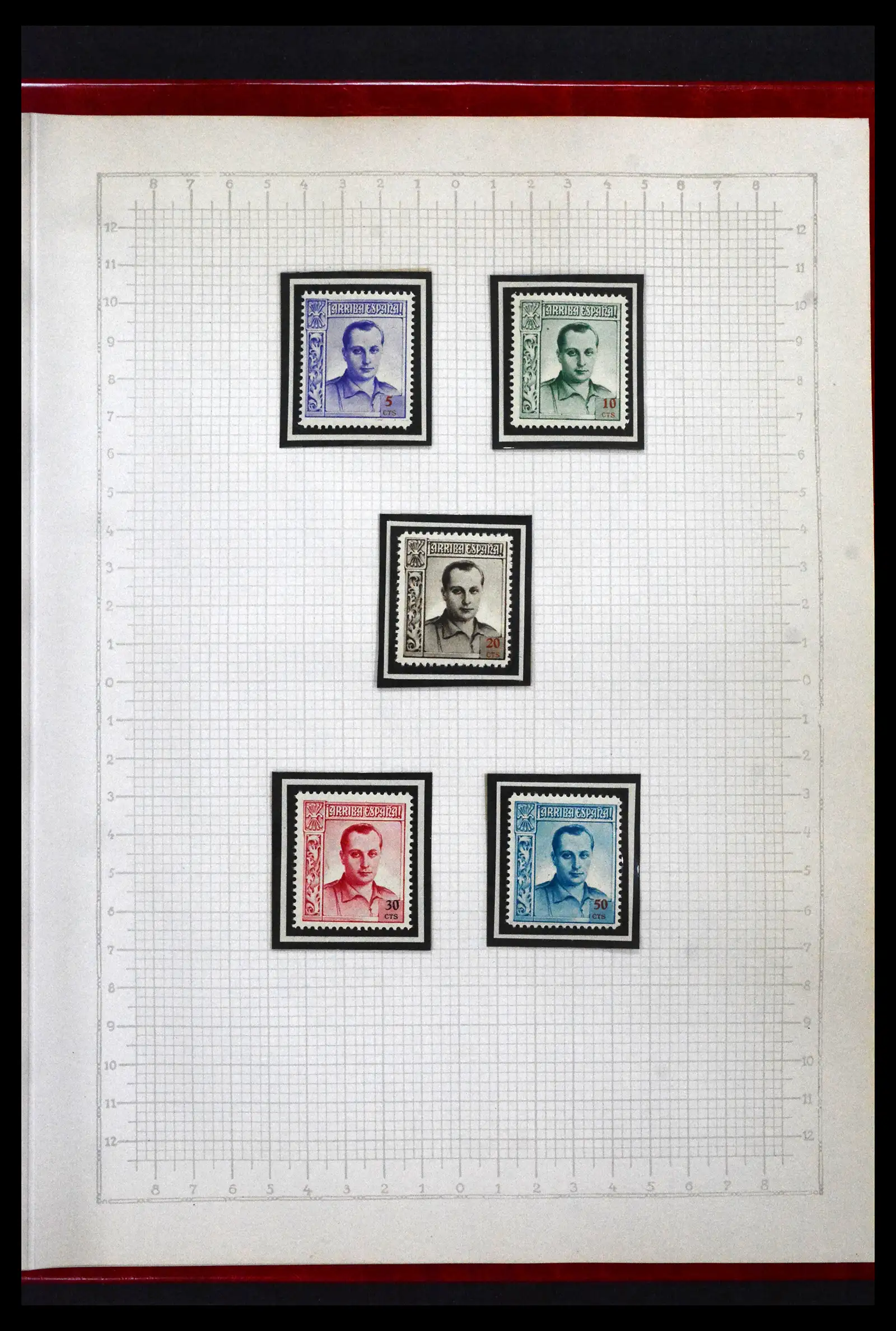 41850 0086 - Postzegelverzameling 41850 Spanje burgeroorlog 1936-1939.