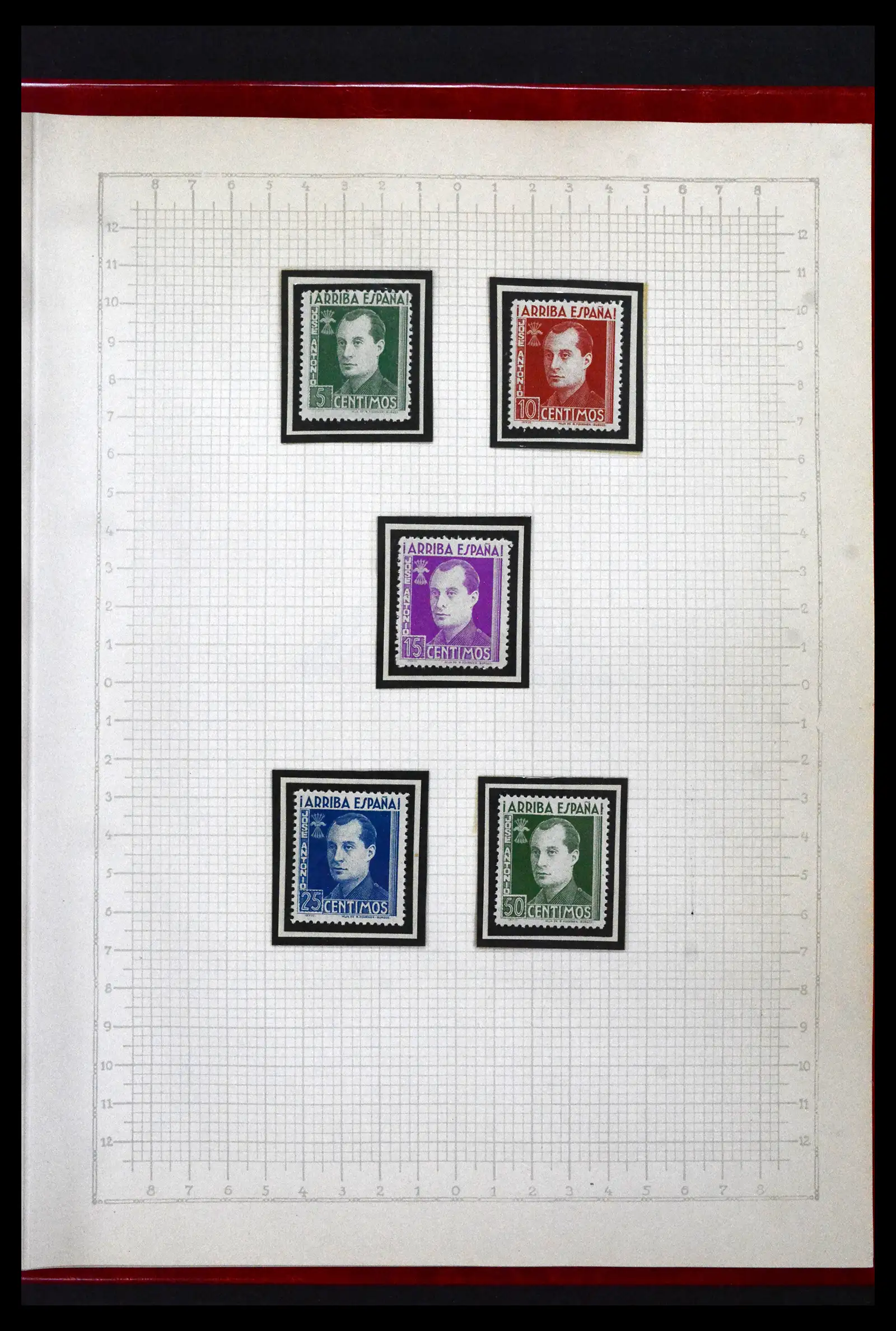 41850 0087 - Postzegelverzameling 41850 Spanje burgeroorlog 1936-1939.