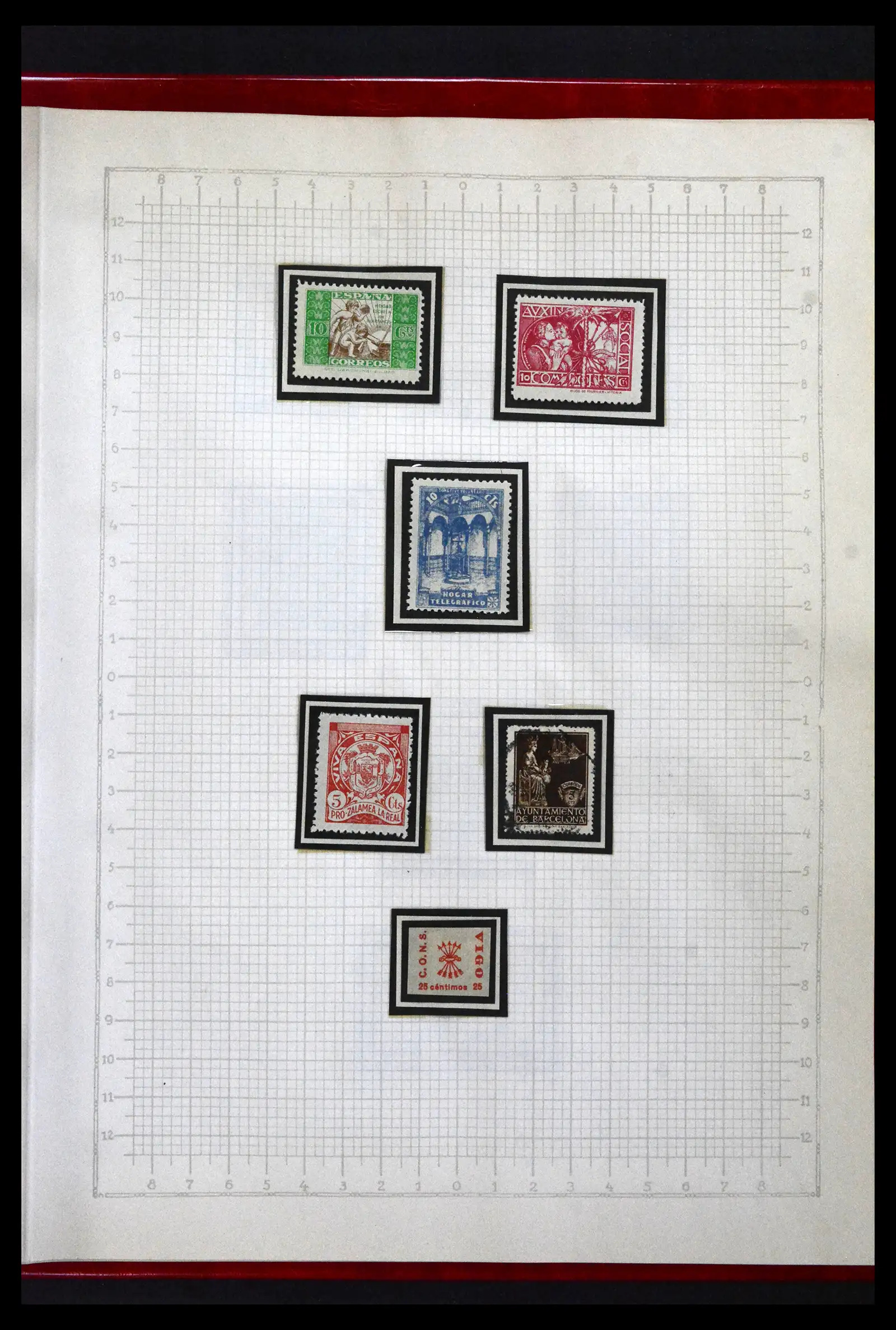 41850 0095 - Postzegelverzameling 41850 Spanje burgeroorlog 1936-1939.