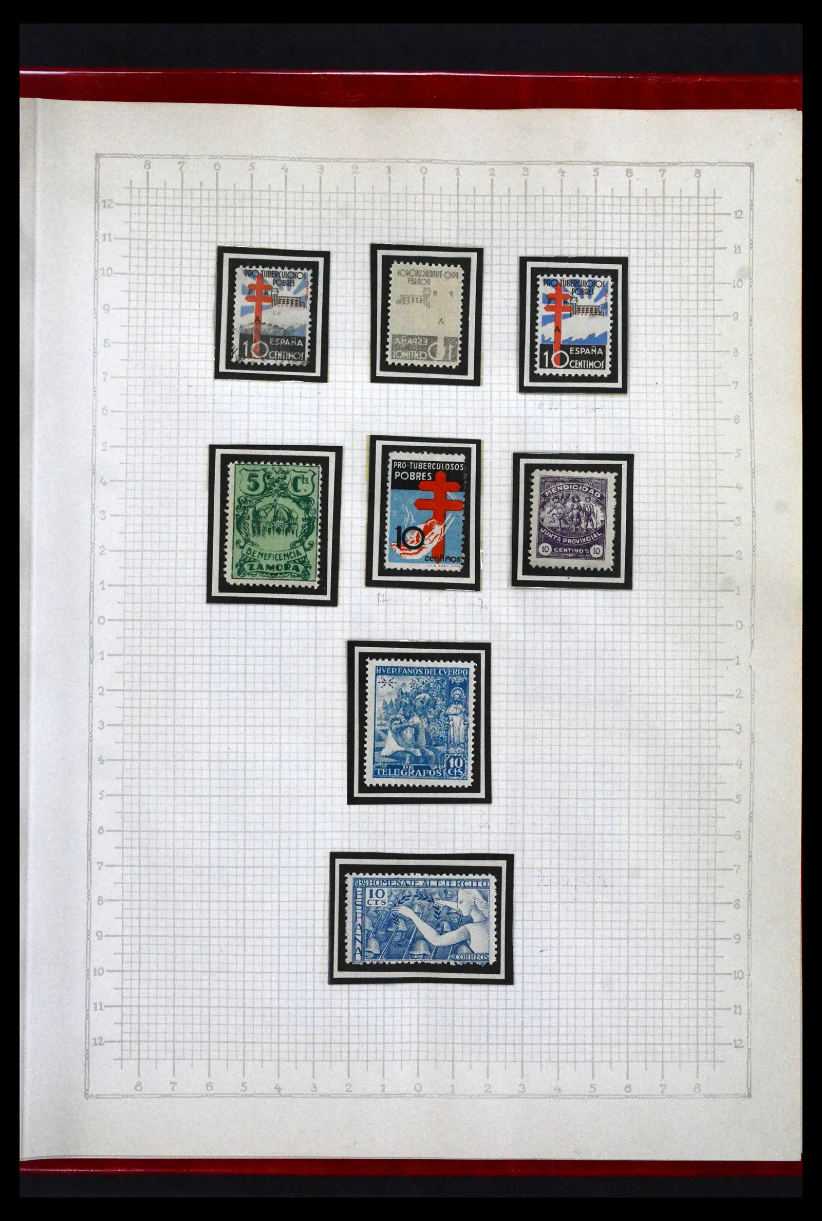 41850 0096 - Postzegelverzameling 41850 Spanje burgeroorlog 1936-1939.