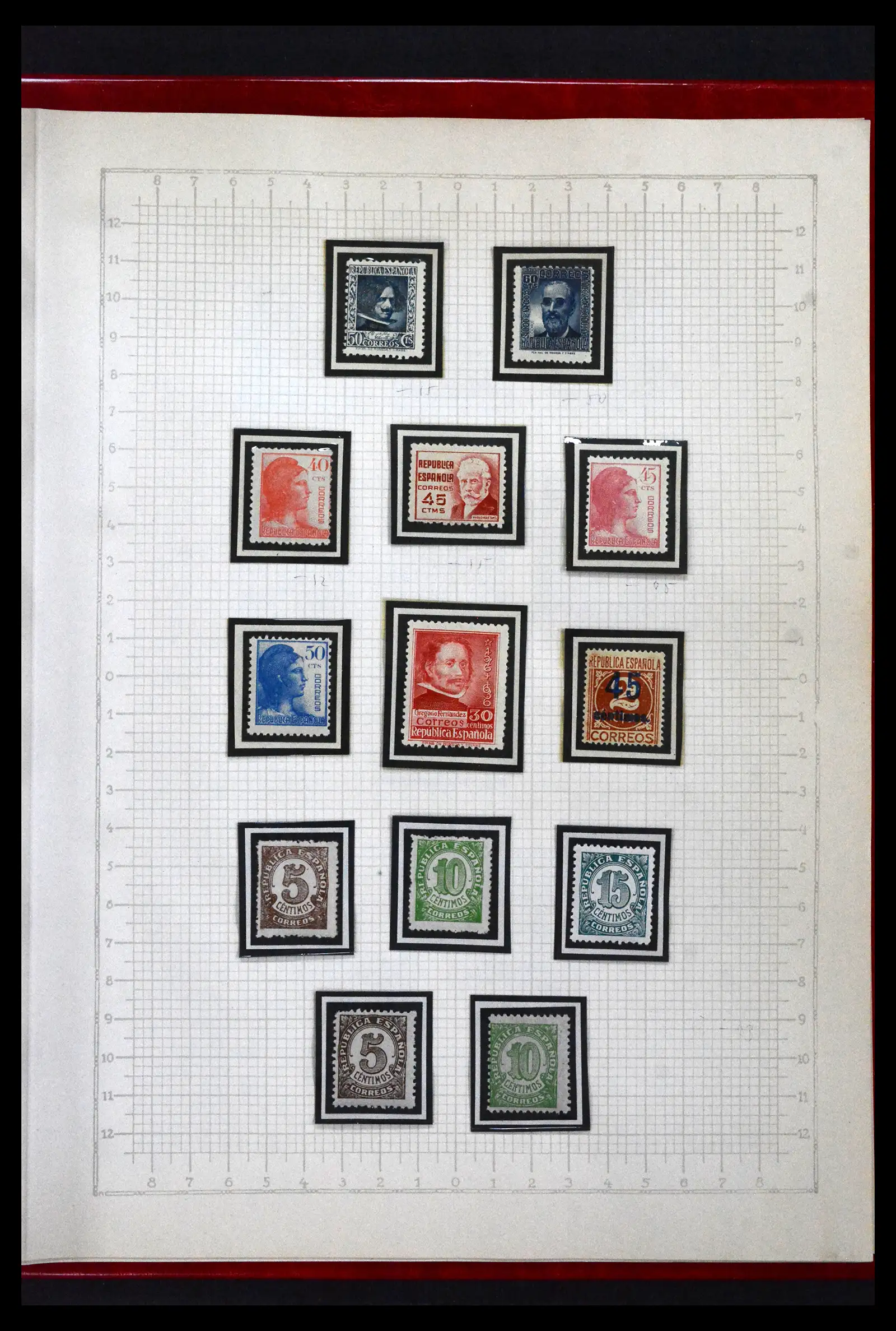 41850 0097 - Postzegelverzameling 41850 Spanje burgeroorlog 1936-1939.