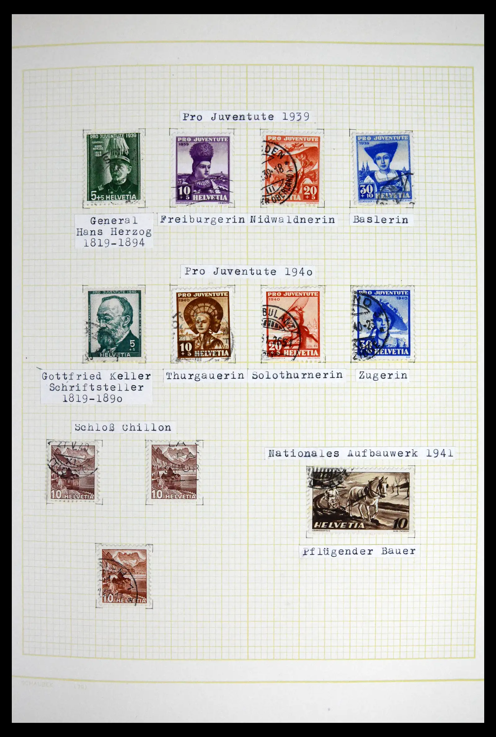 41853 0040 - Stamp collection 41853 Switzerland 1850-1990.