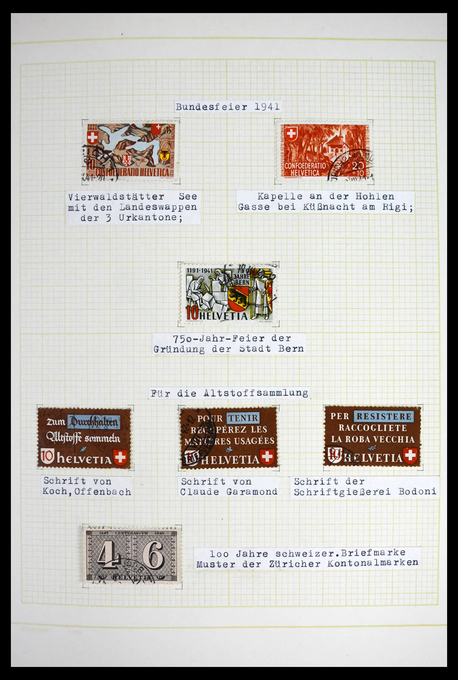 41853 0044 - Stamp collection 41853 Switzerland 1850-1990.