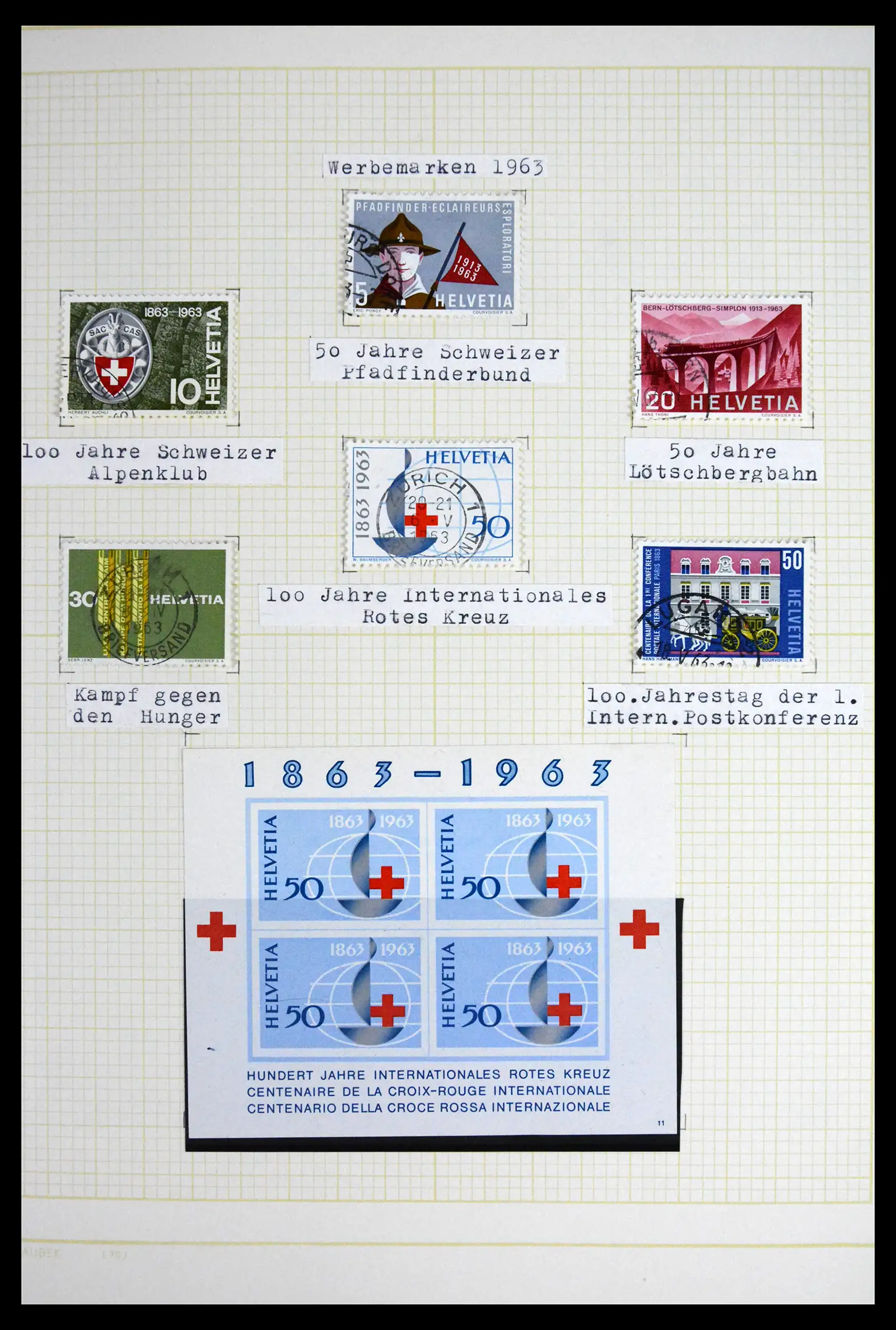 41853 0089 - Stamp collection 41853 Switzerland 1850-1990.