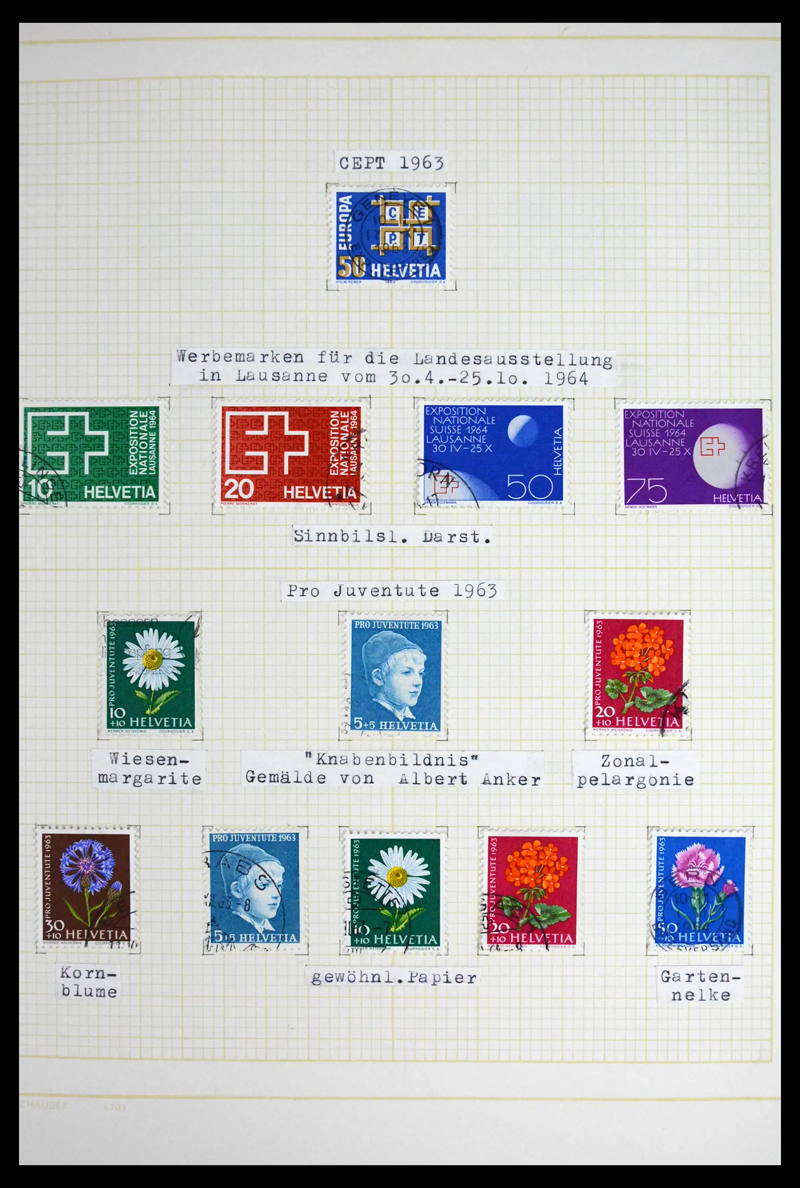 41853 0091 - Stamp collection 41853 Switzerland 1850-1990.