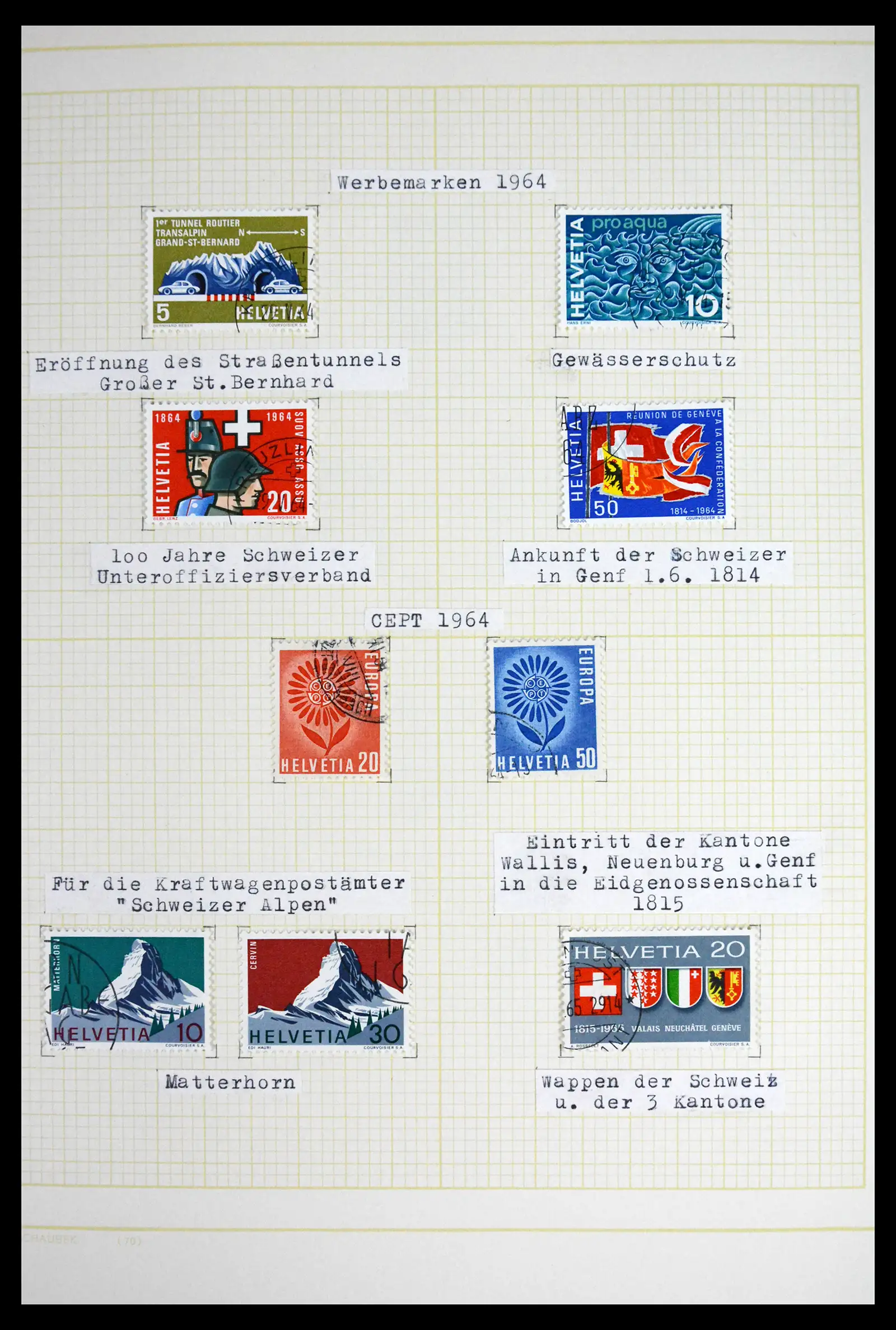 41853 0092 - Stamp collection 41853 Switzerland 1850-1990.