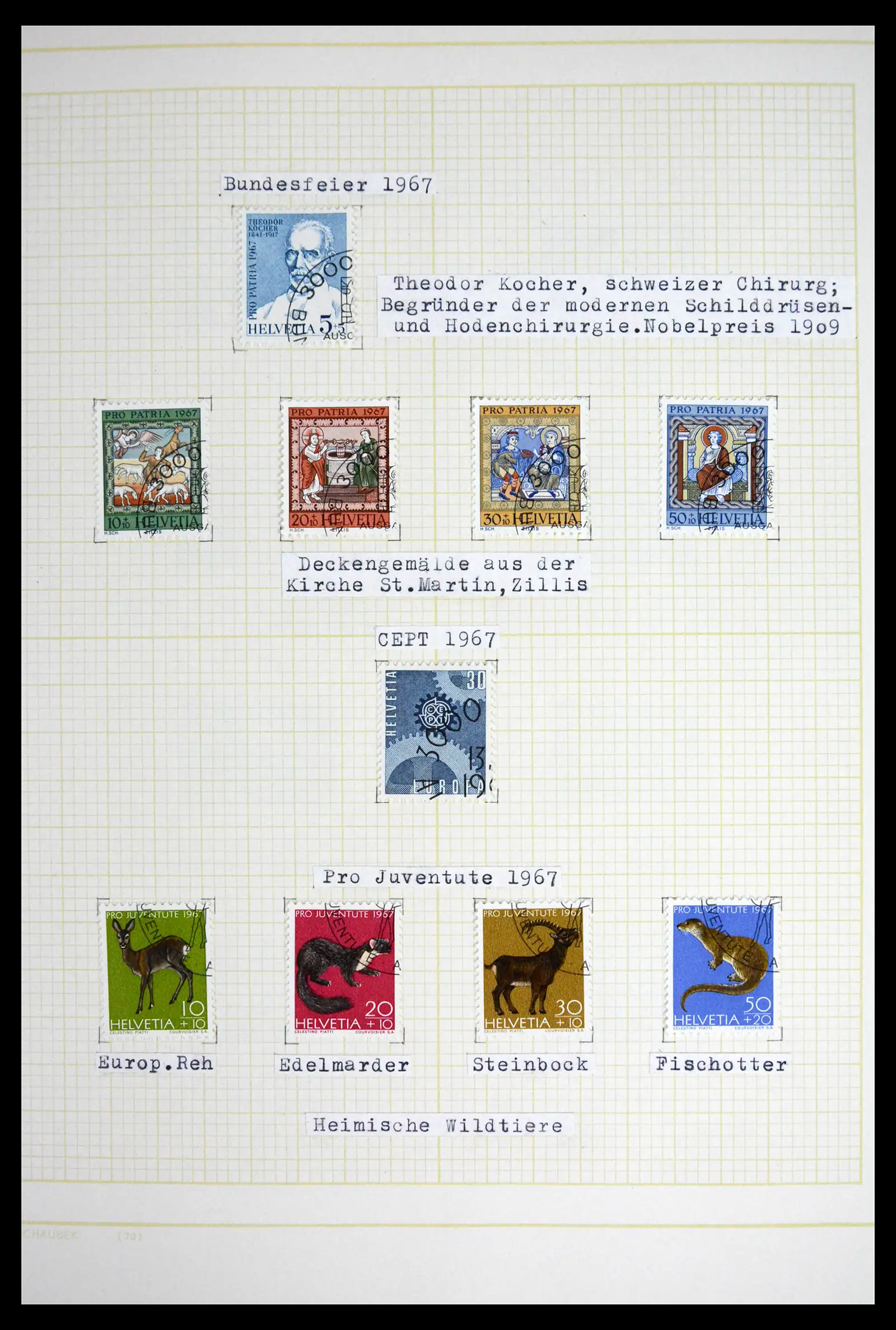 41853 0100 - Stamp collection 41853 Switzerland 1850-1990.